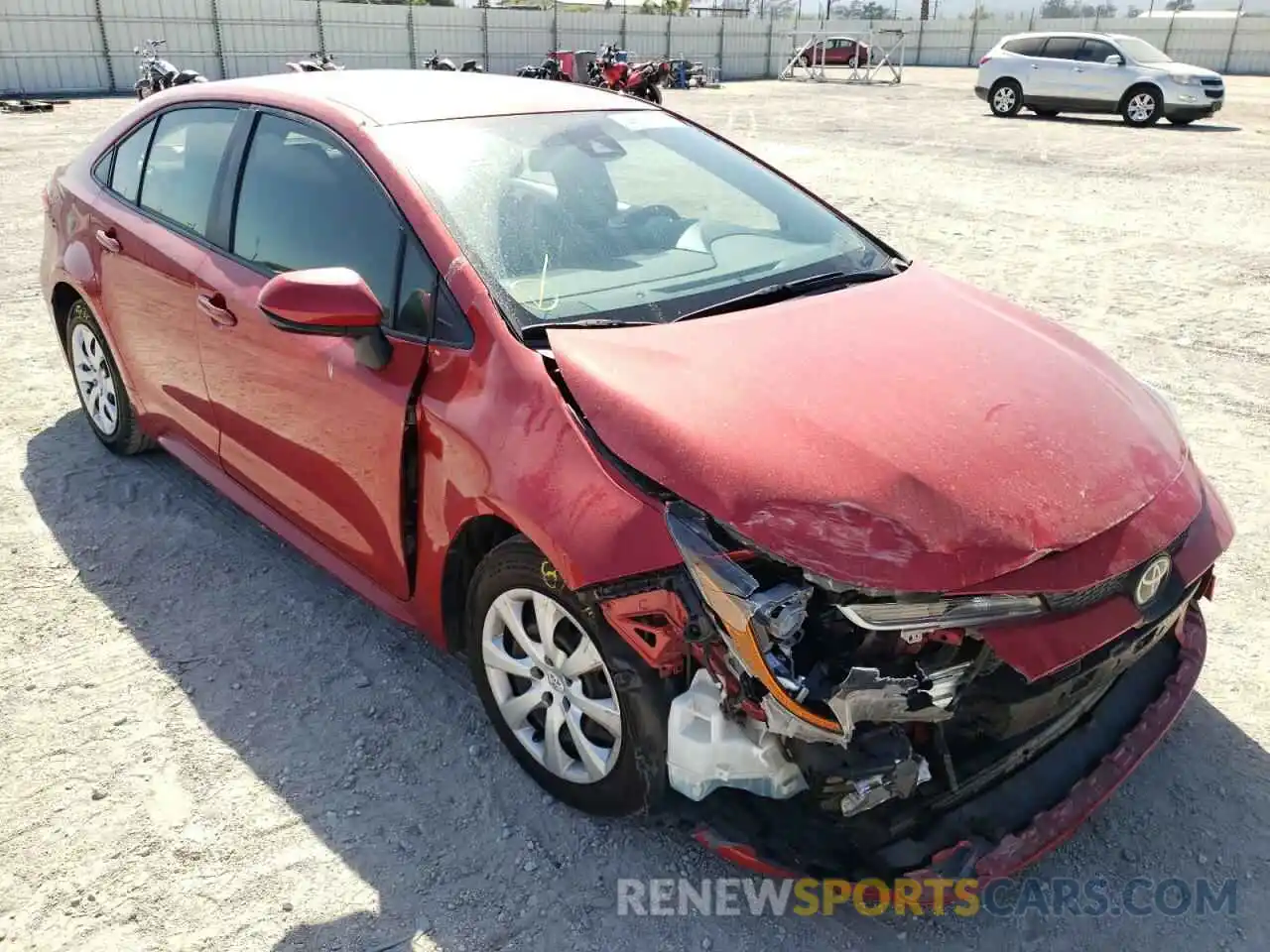 1 Photograph of a damaged car JTDEPRAE2LJ095286 TOYOTA COROLLA 2020