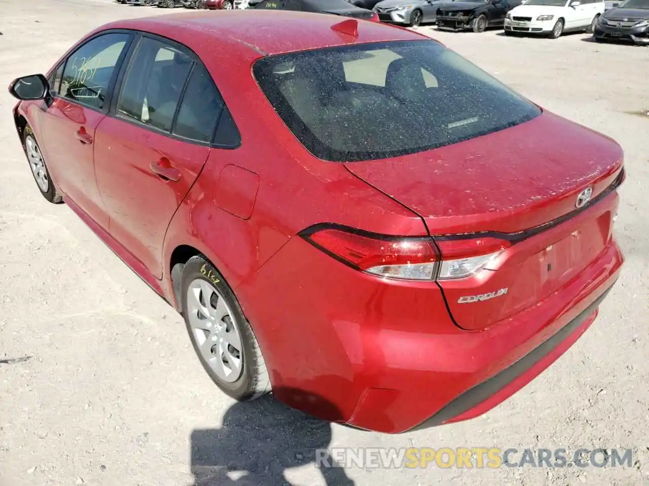 3 Photograph of a damaged car JTDEPRAE2LJ095286 TOYOTA COROLLA 2020