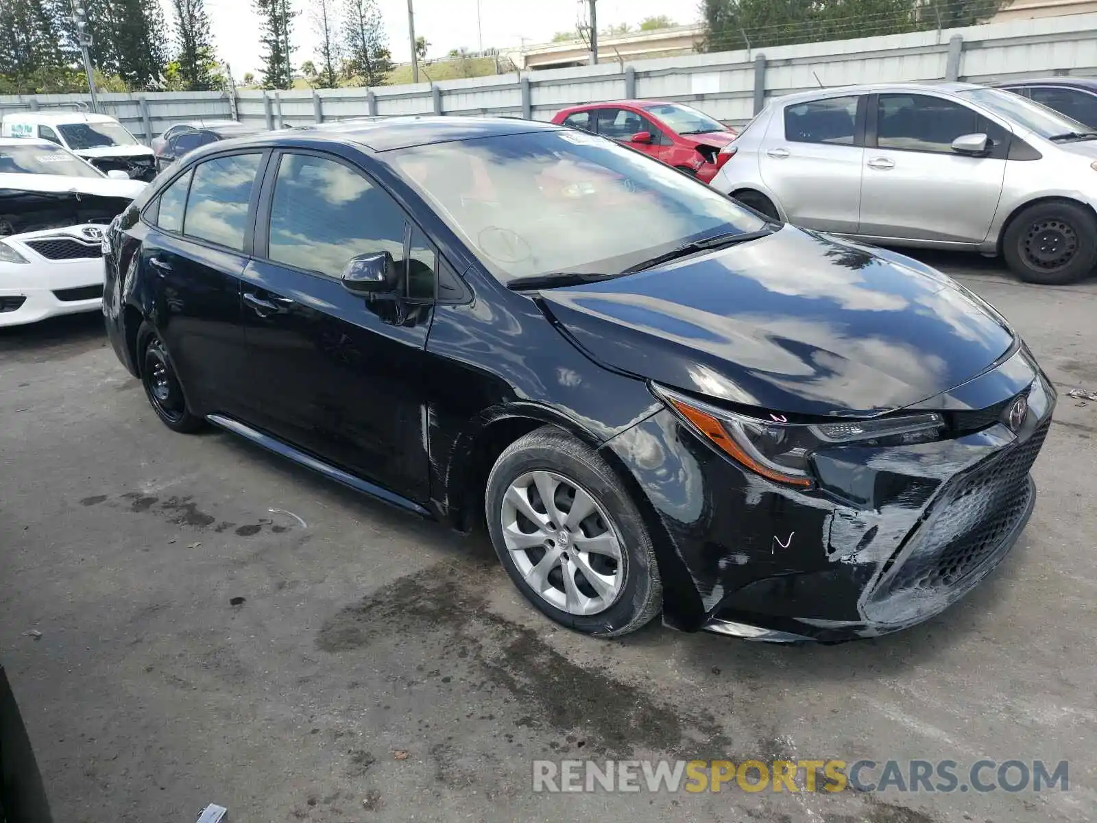 1 Photograph of a damaged car JTDEPRAE2LJ095756 TOYOTA COROLLA 2020