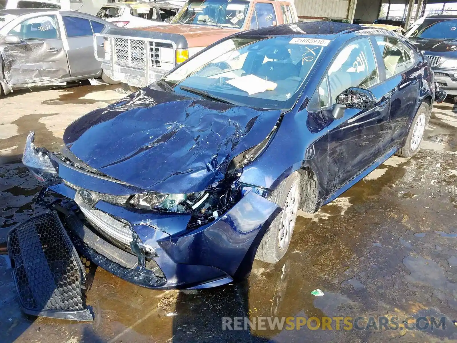 2 Photograph of a damaged car JTDEPRAE2LJ095949 TOYOTA COROLLA 2020