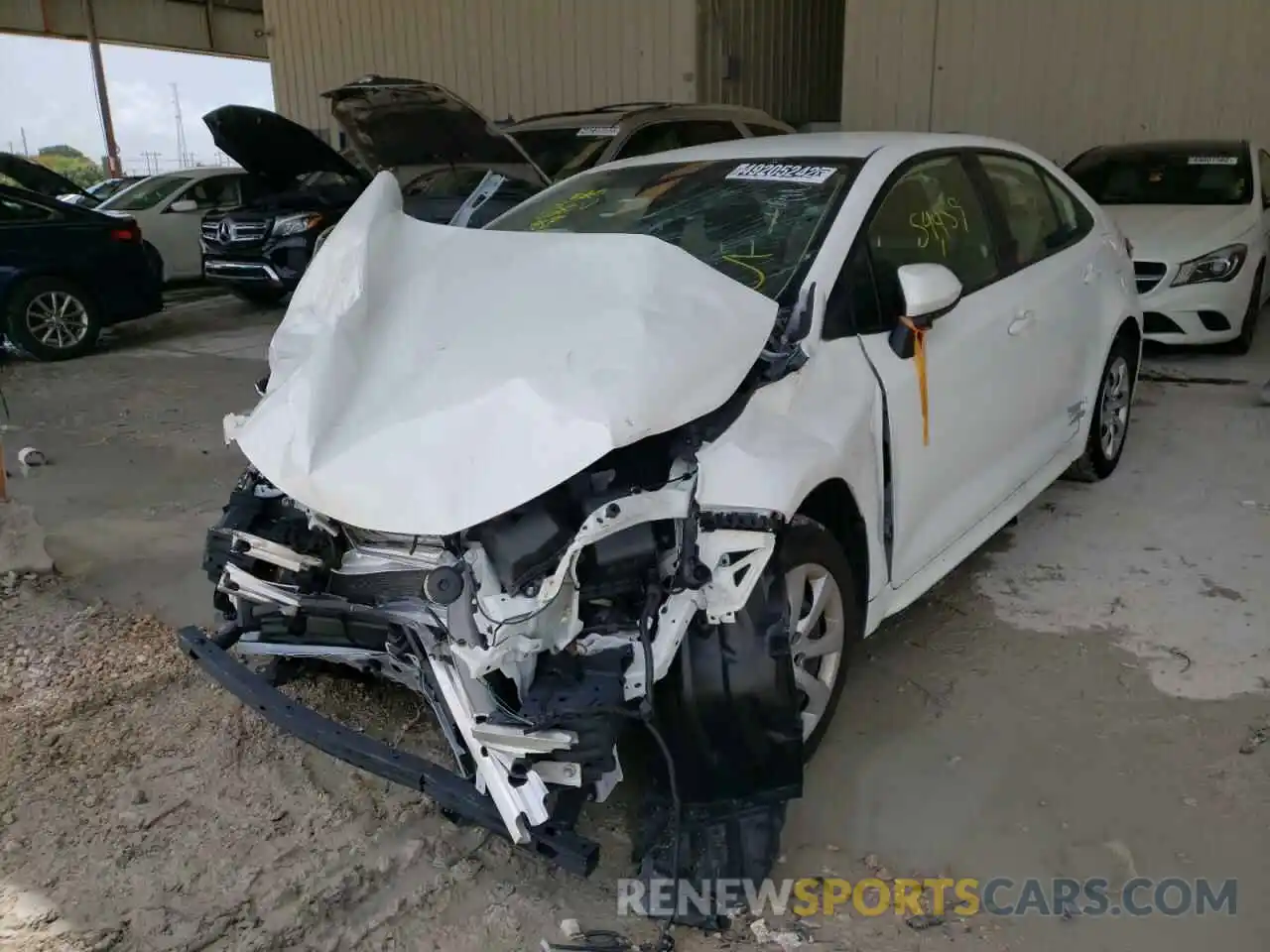 2 Photograph of a damaged car JTDEPRAE2LJ096079 TOYOTA COROLLA 2020