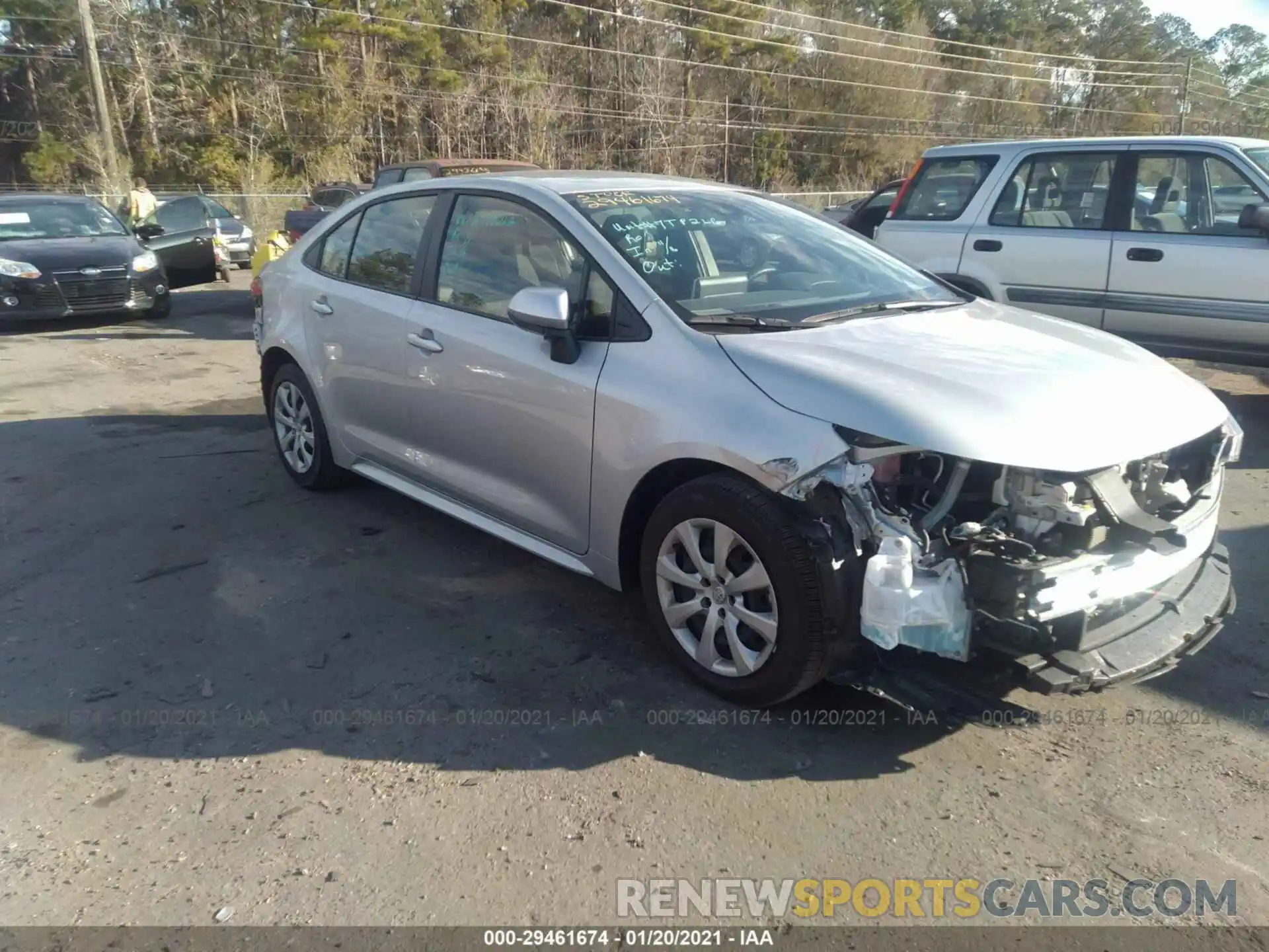 1 Photograph of a damaged car JTDEPRAE2LJ096115 TOYOTA COROLLA 2020