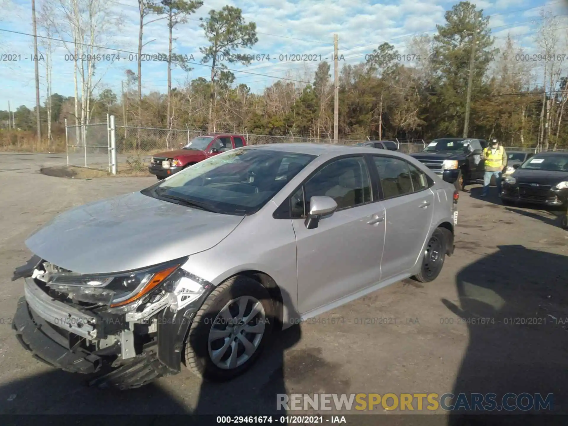 2 Photograph of a damaged car JTDEPRAE2LJ096115 TOYOTA COROLLA 2020