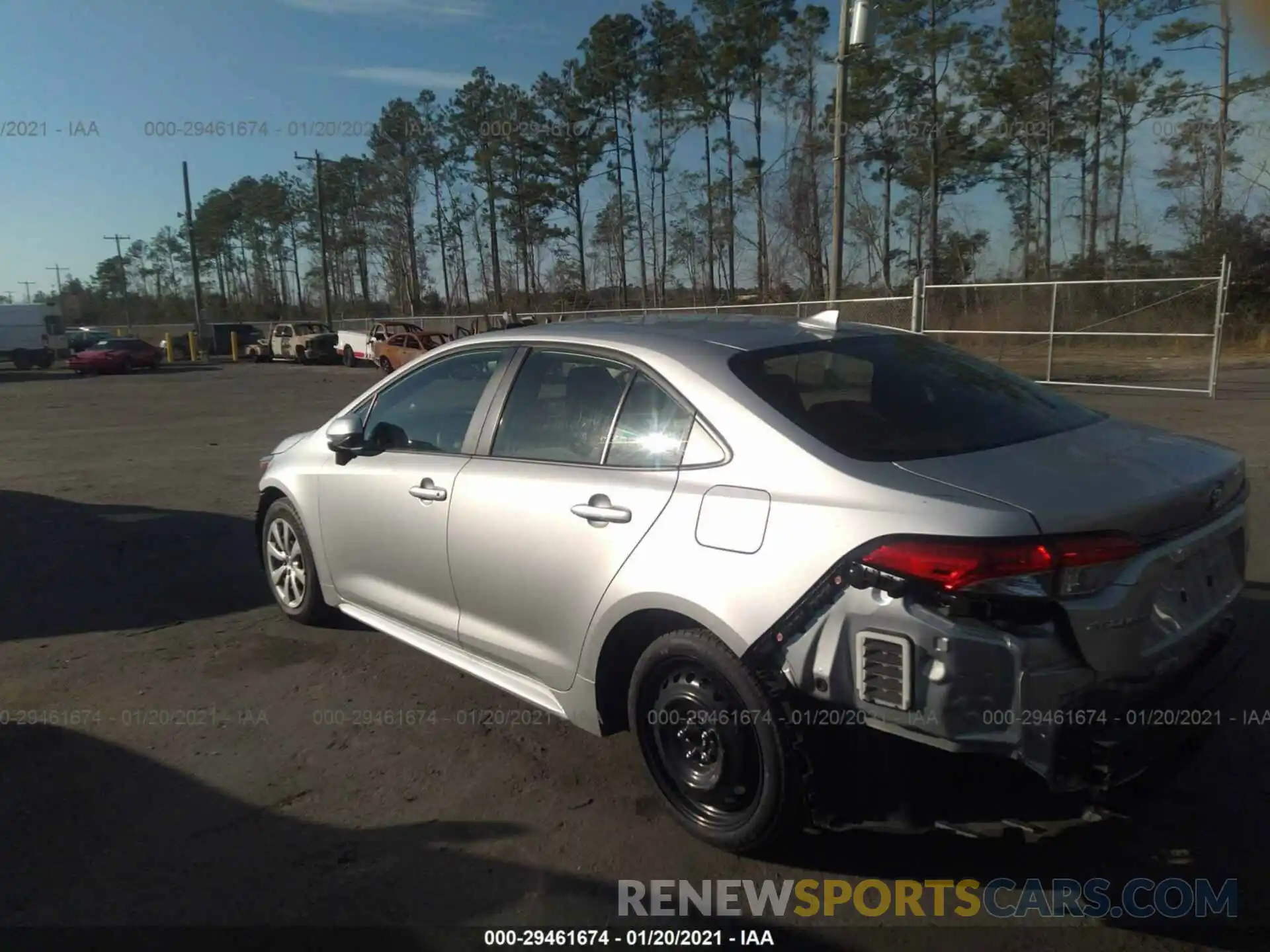 3 Photograph of a damaged car JTDEPRAE2LJ096115 TOYOTA COROLLA 2020