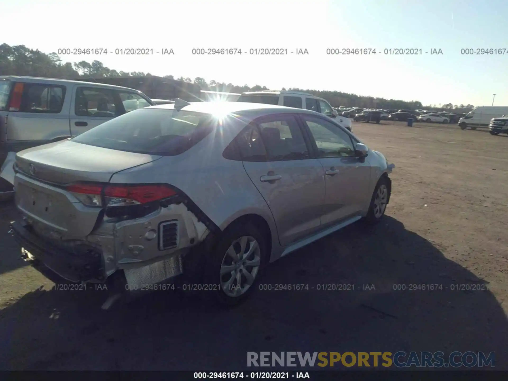 4 Photograph of a damaged car JTDEPRAE2LJ096115 TOYOTA COROLLA 2020