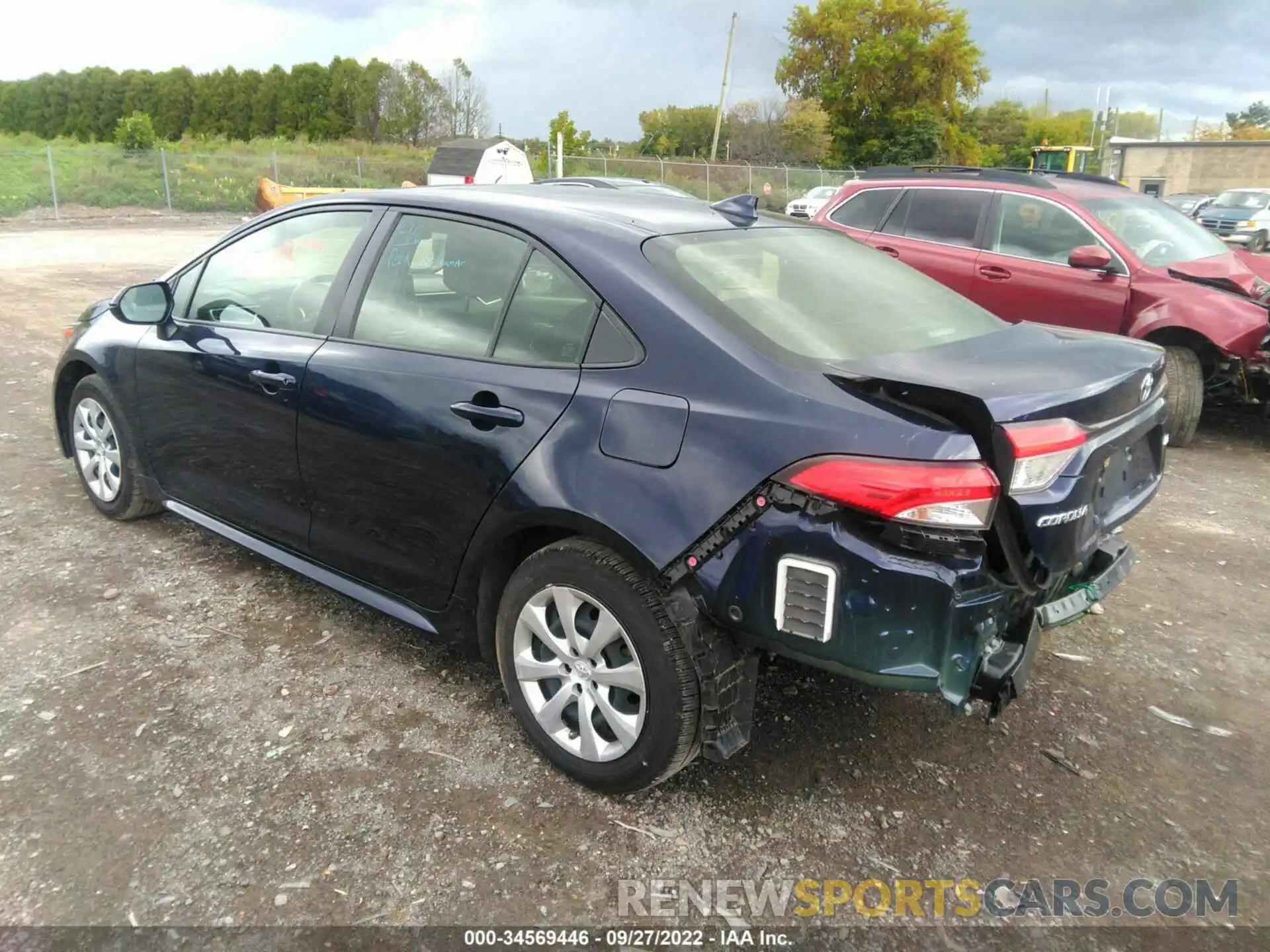 3 Photograph of a damaged car JTDEPRAE2LJ096177 TOYOTA COROLLA 2020