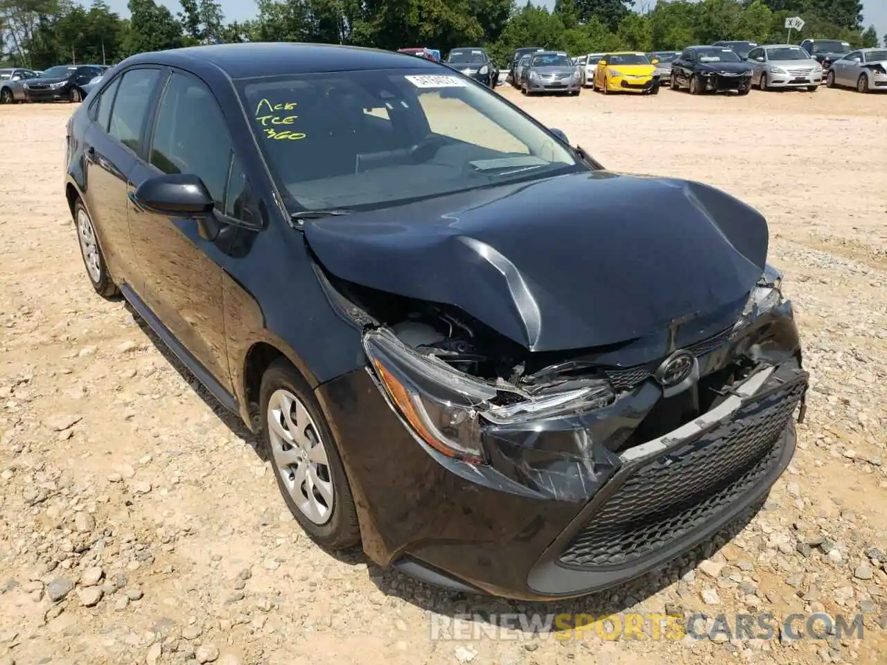 1 Photograph of a damaged car JTDEPRAE2LJ096213 TOYOTA COROLLA 2020