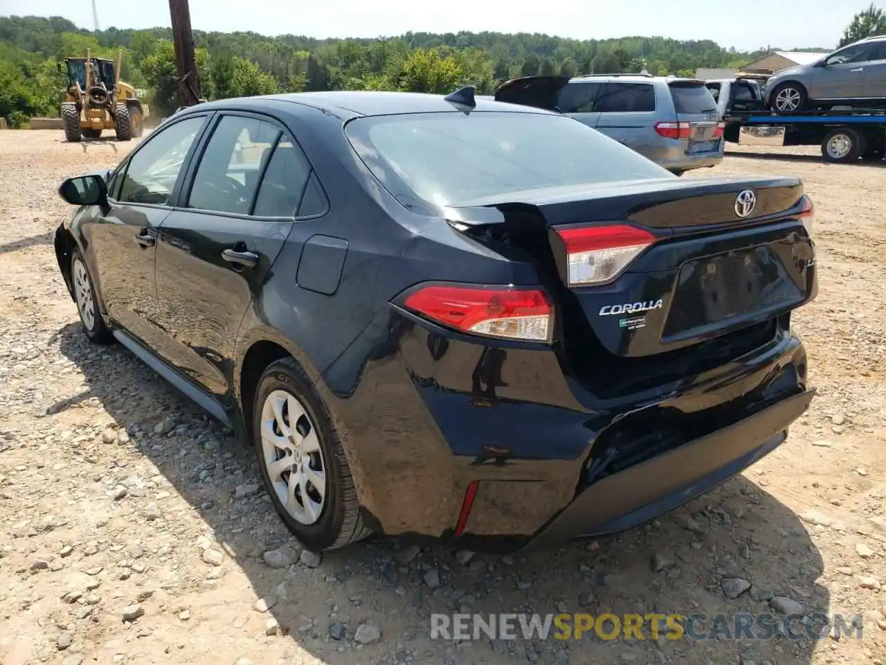 3 Photograph of a damaged car JTDEPRAE2LJ096213 TOYOTA COROLLA 2020