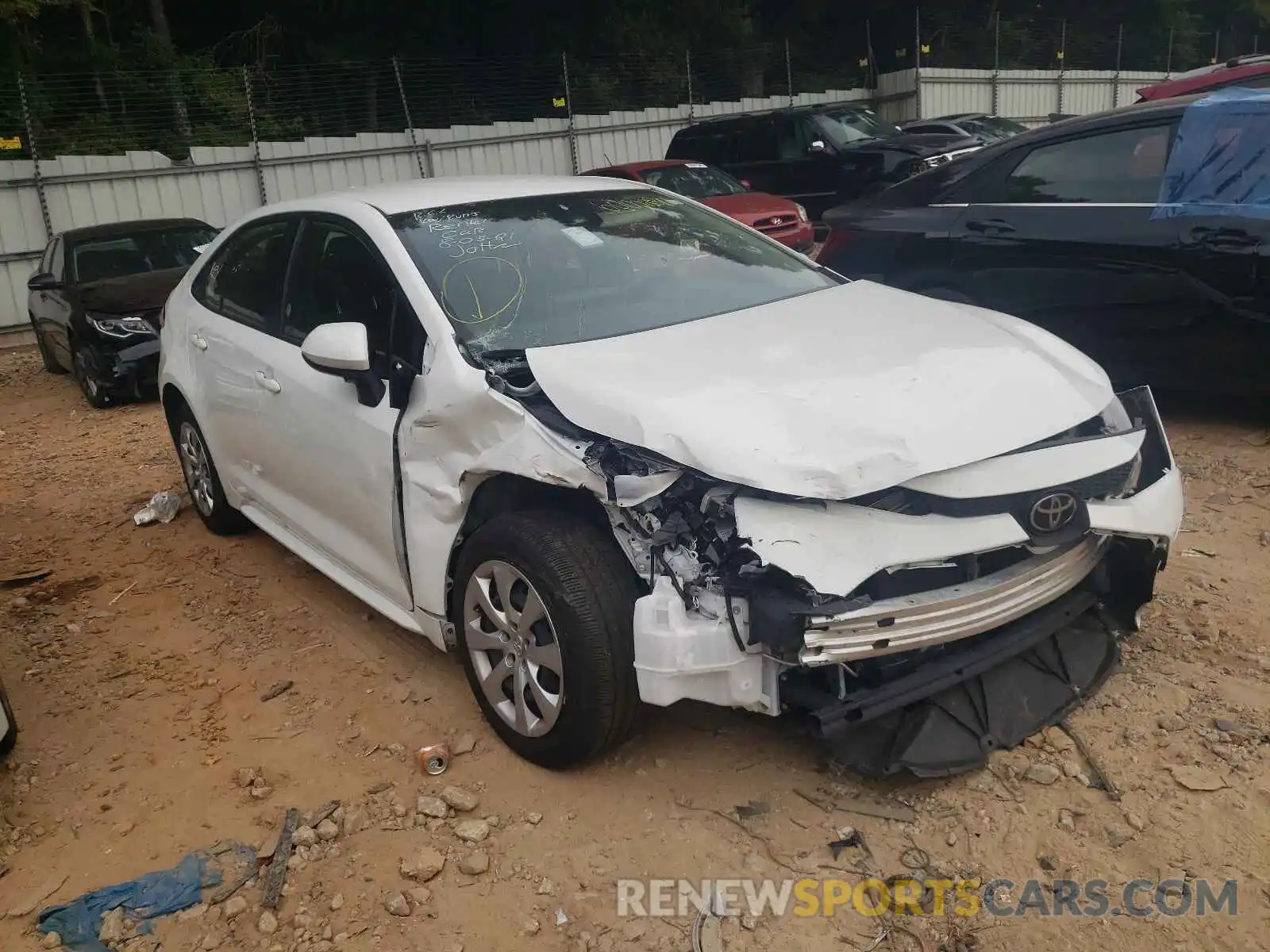 1 Photograph of a damaged car JTDEPRAE2LJ096471 TOYOTA COROLLA 2020