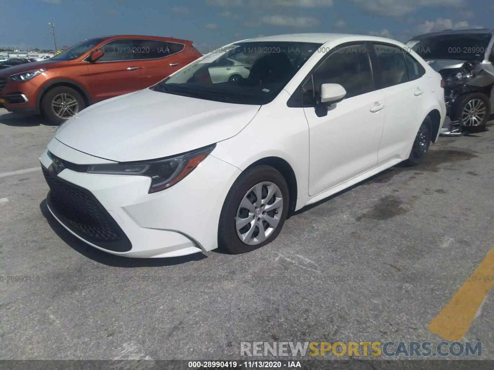 2 Photograph of a damaged car JTDEPRAE2LJ098284 TOYOTA COROLLA 2020