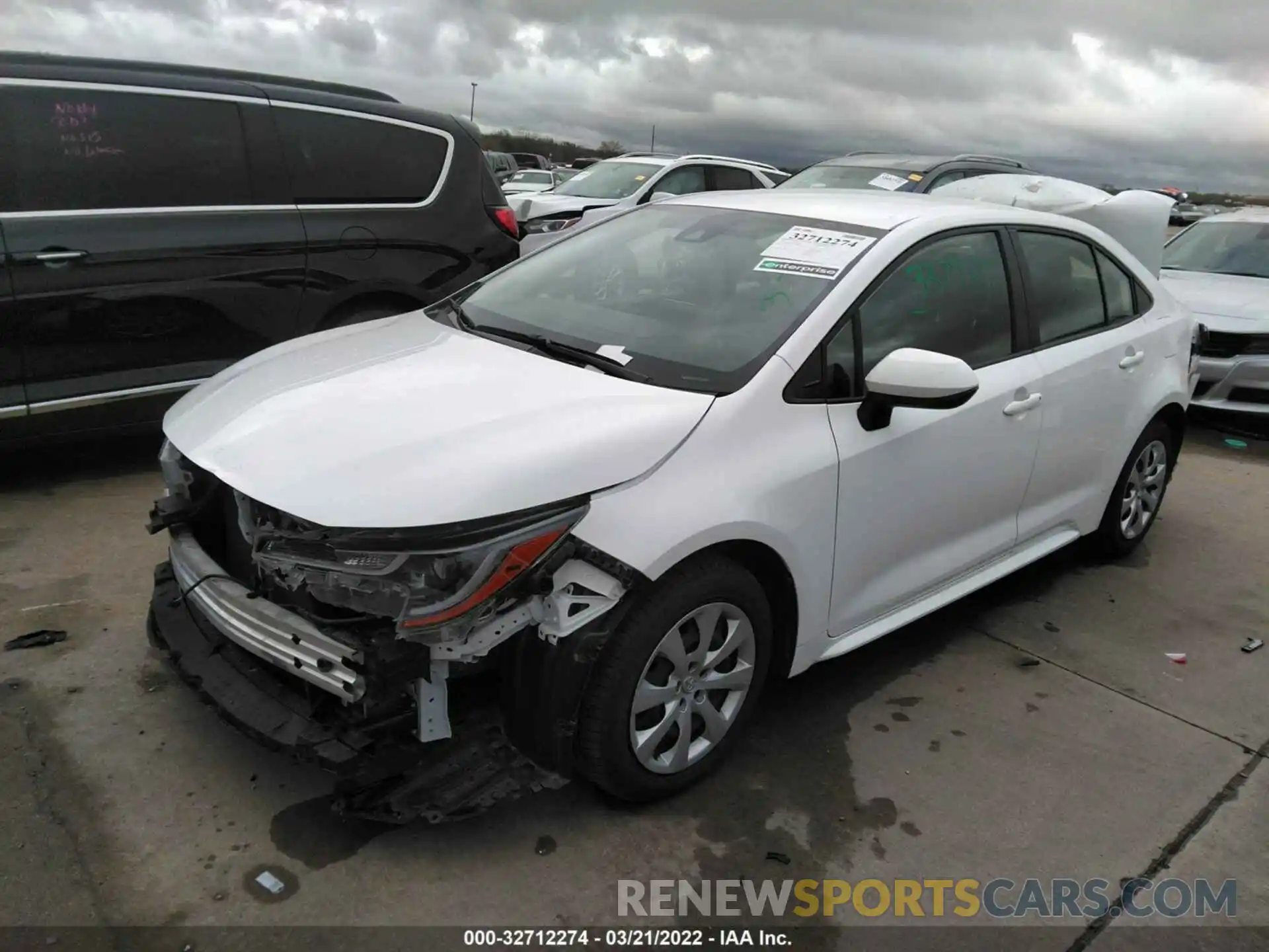 2 Photograph of a damaged car JTDEPRAE2LJ098804 TOYOTA COROLLA 2020