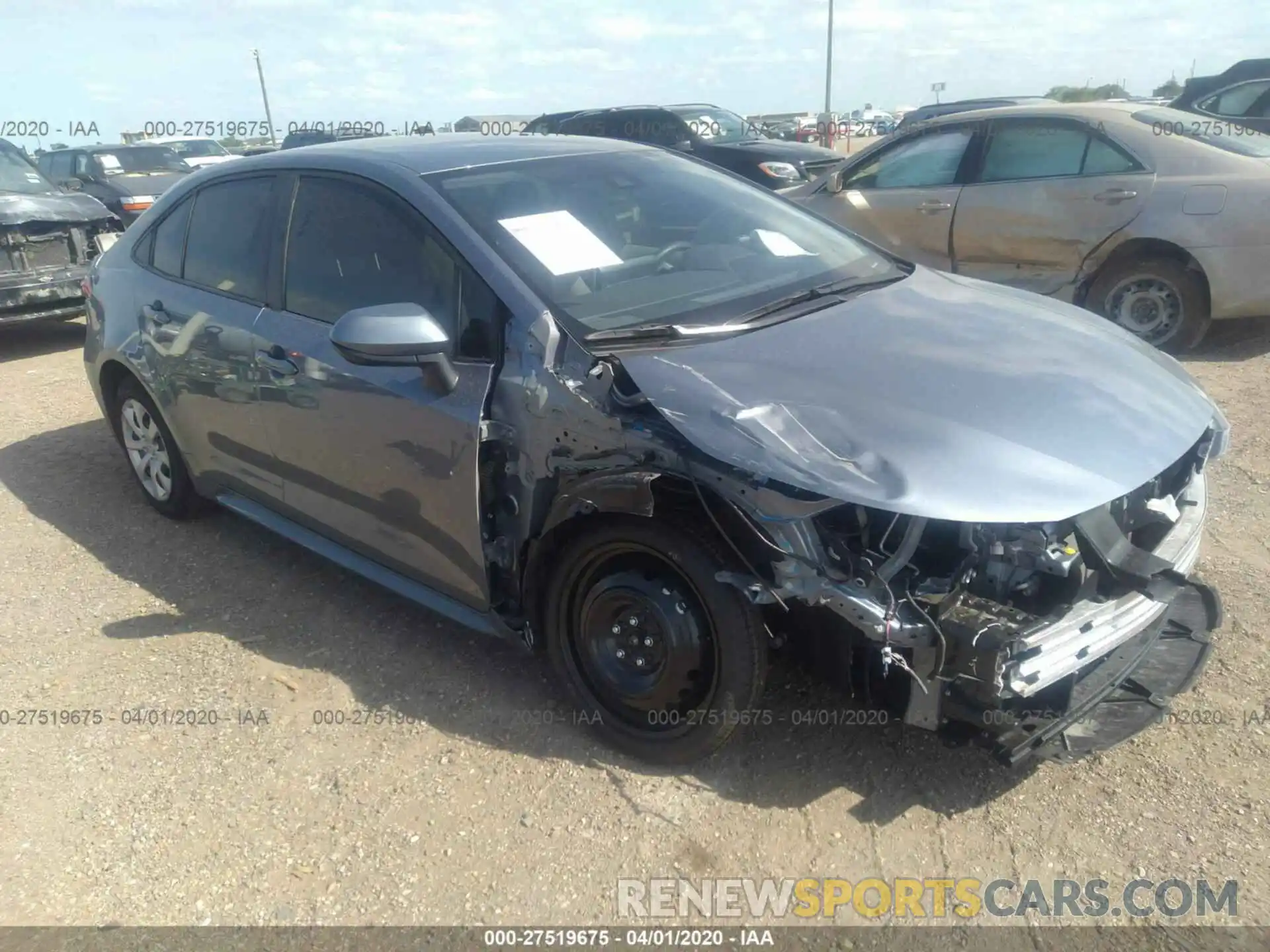 1 Photograph of a damaged car JTDEPRAE2LJ099239 TOYOTA COROLLA 2020