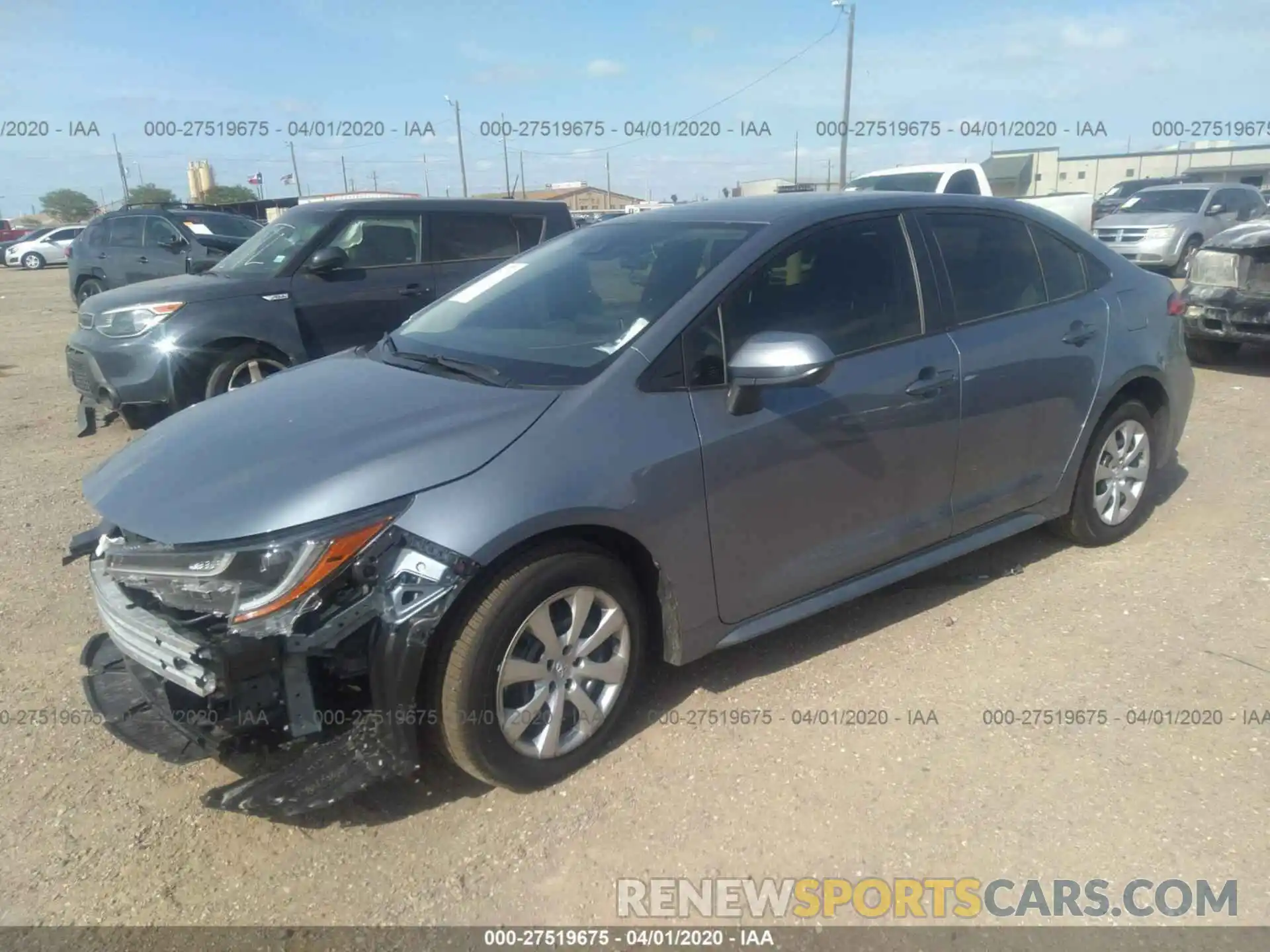 2 Photograph of a damaged car JTDEPRAE2LJ099239 TOYOTA COROLLA 2020