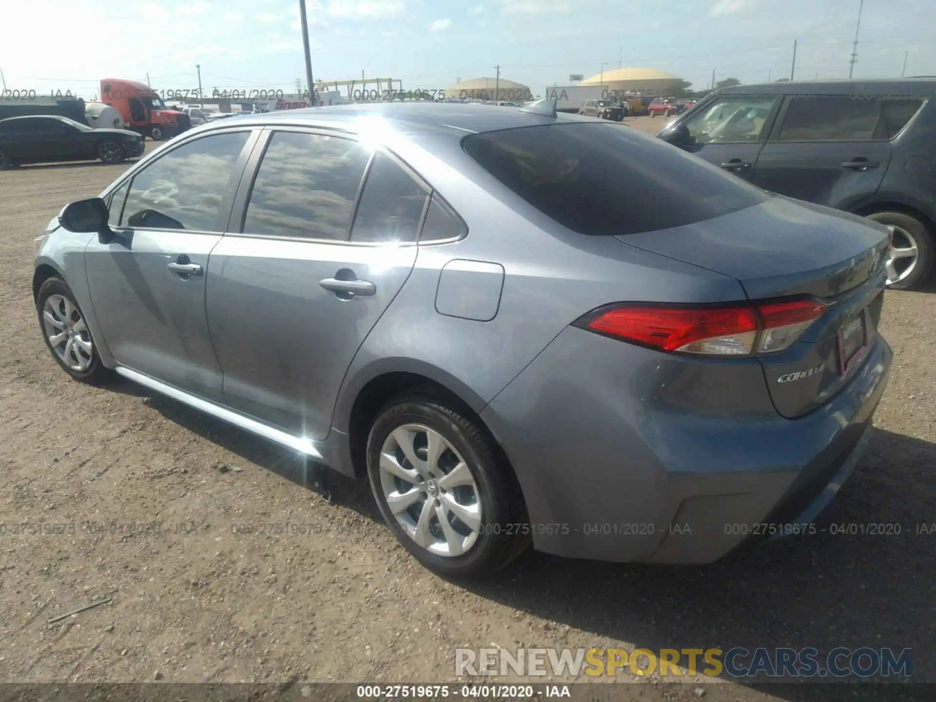 3 Photograph of a damaged car JTDEPRAE2LJ099239 TOYOTA COROLLA 2020