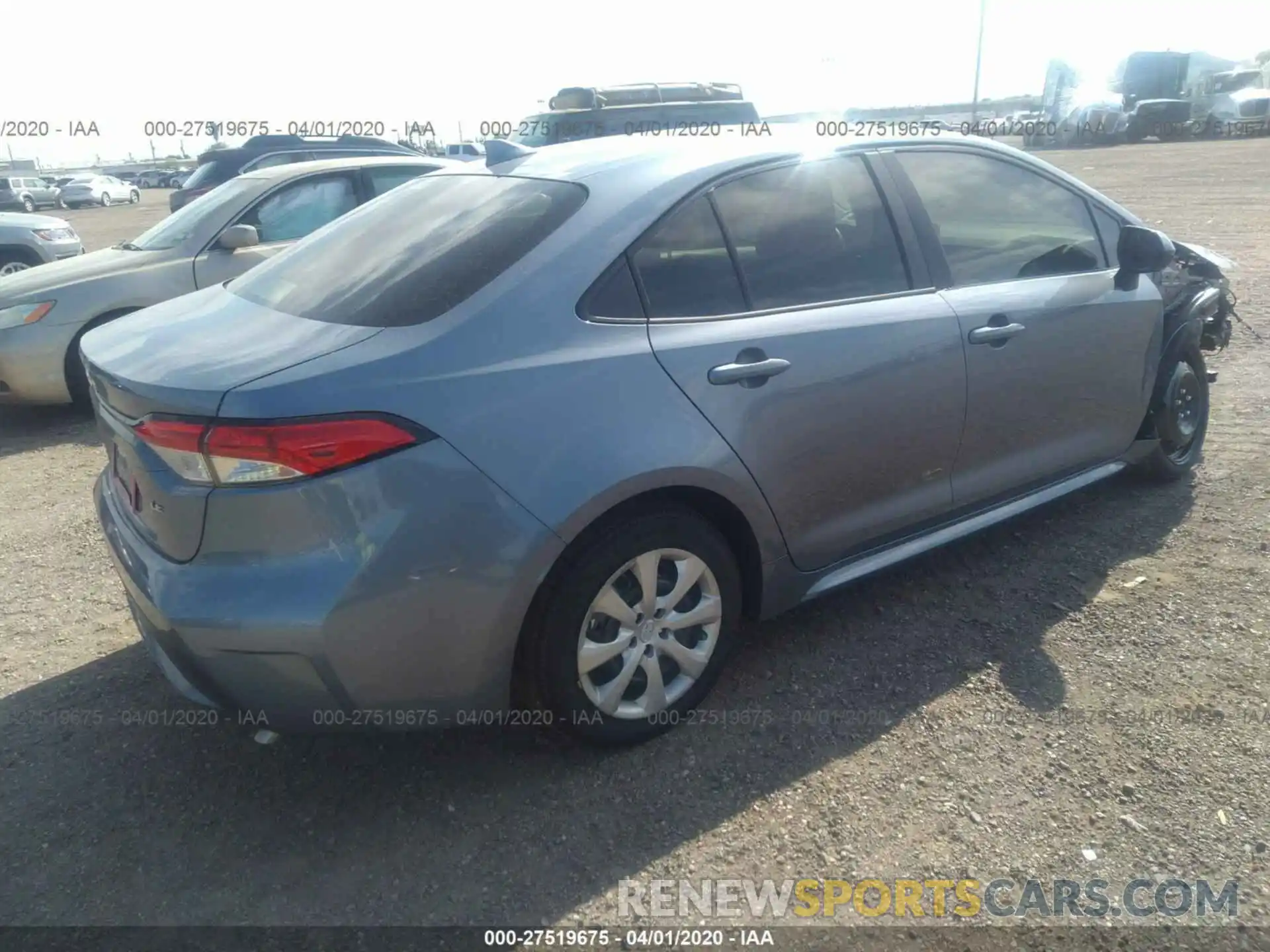 4 Photograph of a damaged car JTDEPRAE2LJ099239 TOYOTA COROLLA 2020