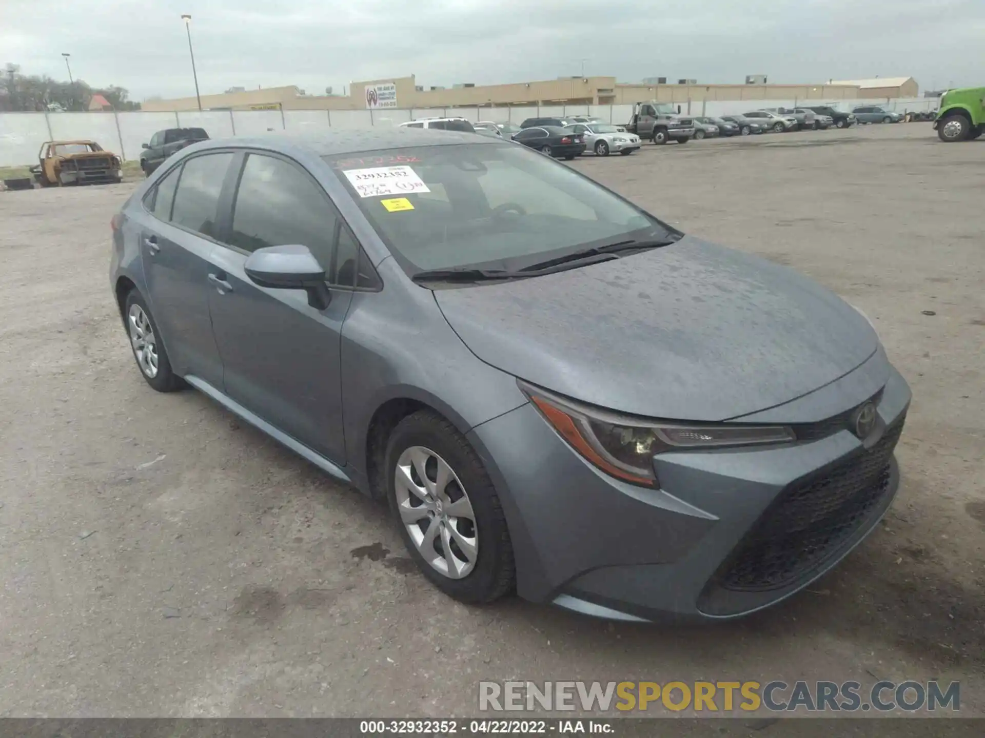 1 Photograph of a damaged car JTDEPRAE2LJ100017 TOYOTA COROLLA 2020