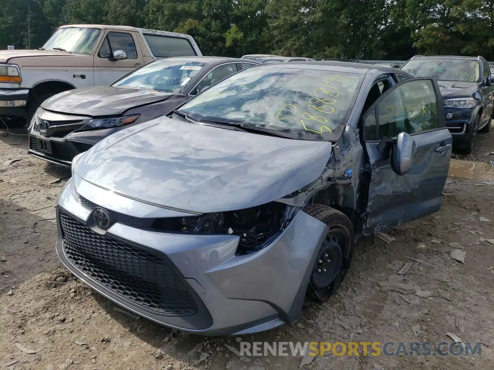 2 Photograph of a damaged car JTDEPRAE2LJ100437 TOYOTA COROLLA 2020