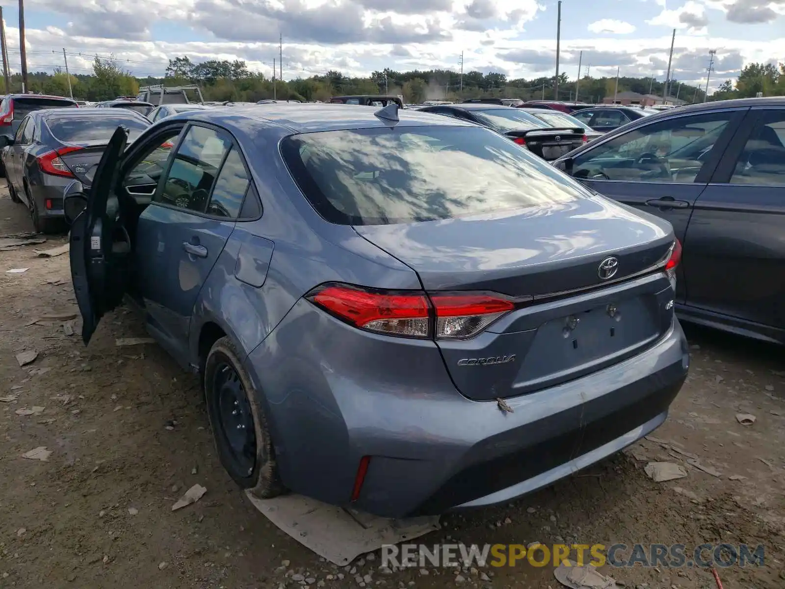 3 Photograph of a damaged car JTDEPRAE2LJ100437 TOYOTA COROLLA 2020