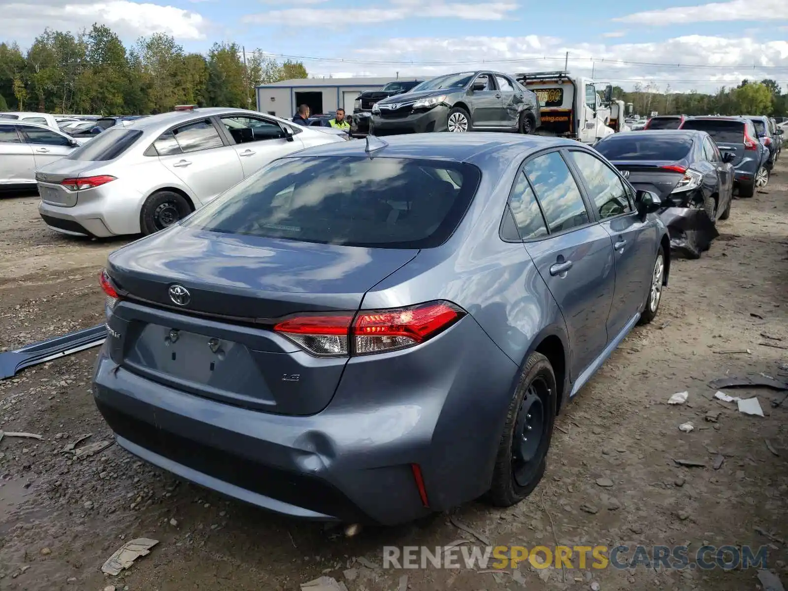 4 Photograph of a damaged car JTDEPRAE2LJ100437 TOYOTA COROLLA 2020