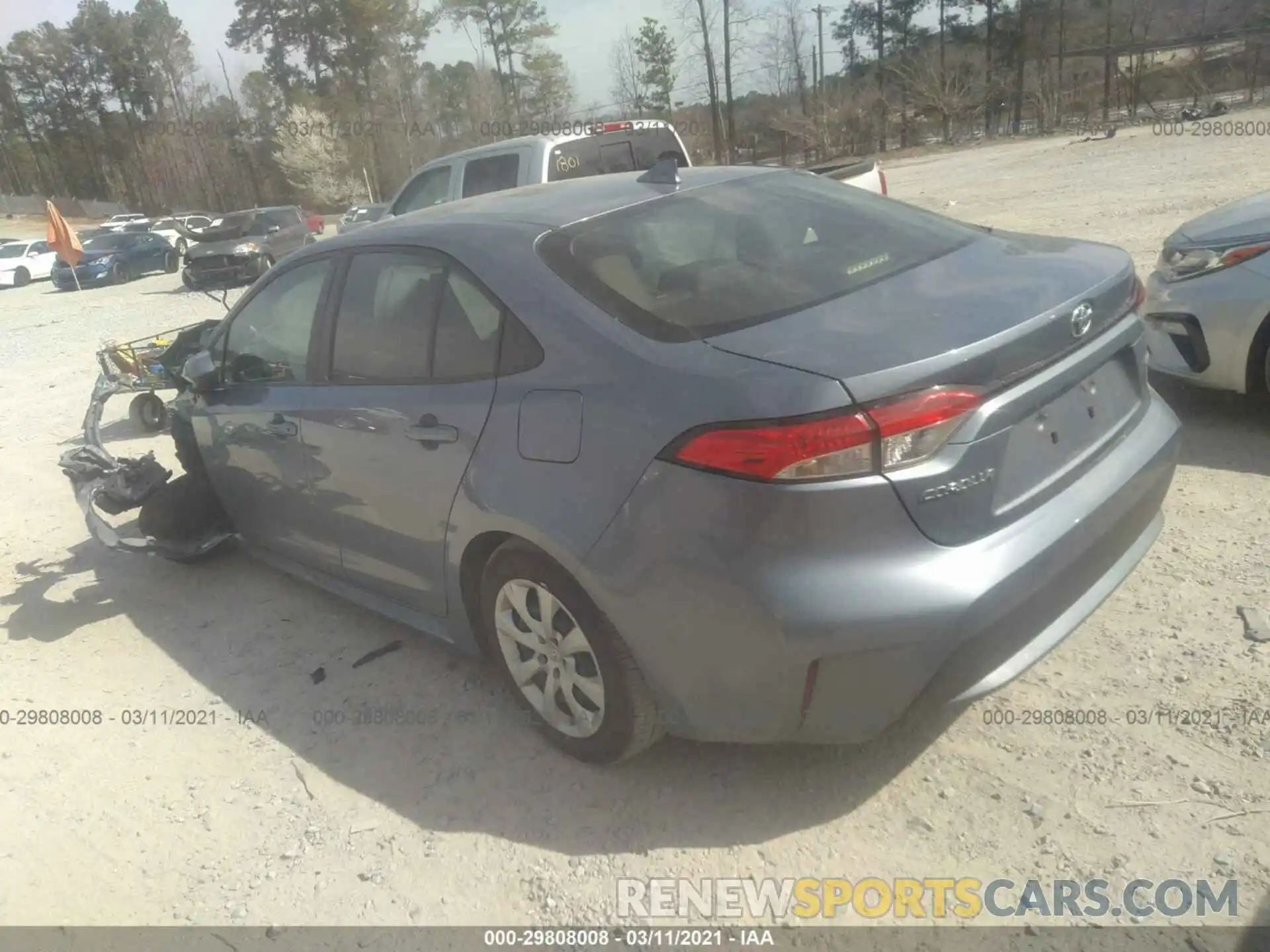 3 Photograph of a damaged car JTDEPRAE2LJ100471 TOYOTA COROLLA 2020