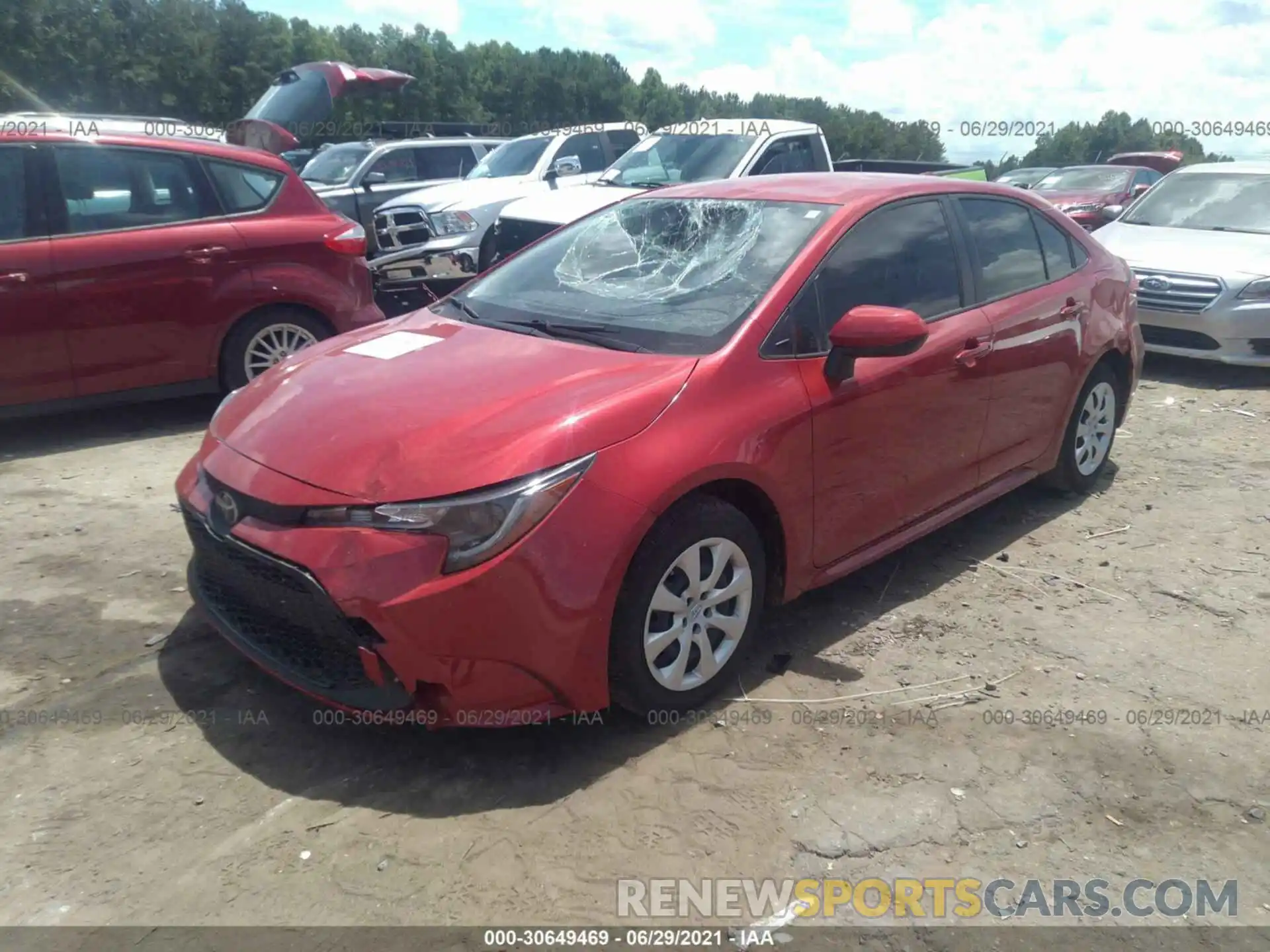 2 Photograph of a damaged car JTDEPRAE2LJ100597 TOYOTA COROLLA 2020