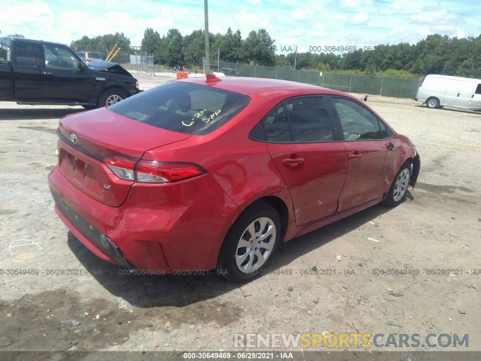 4 Photograph of a damaged car JTDEPRAE2LJ100597 TOYOTA COROLLA 2020