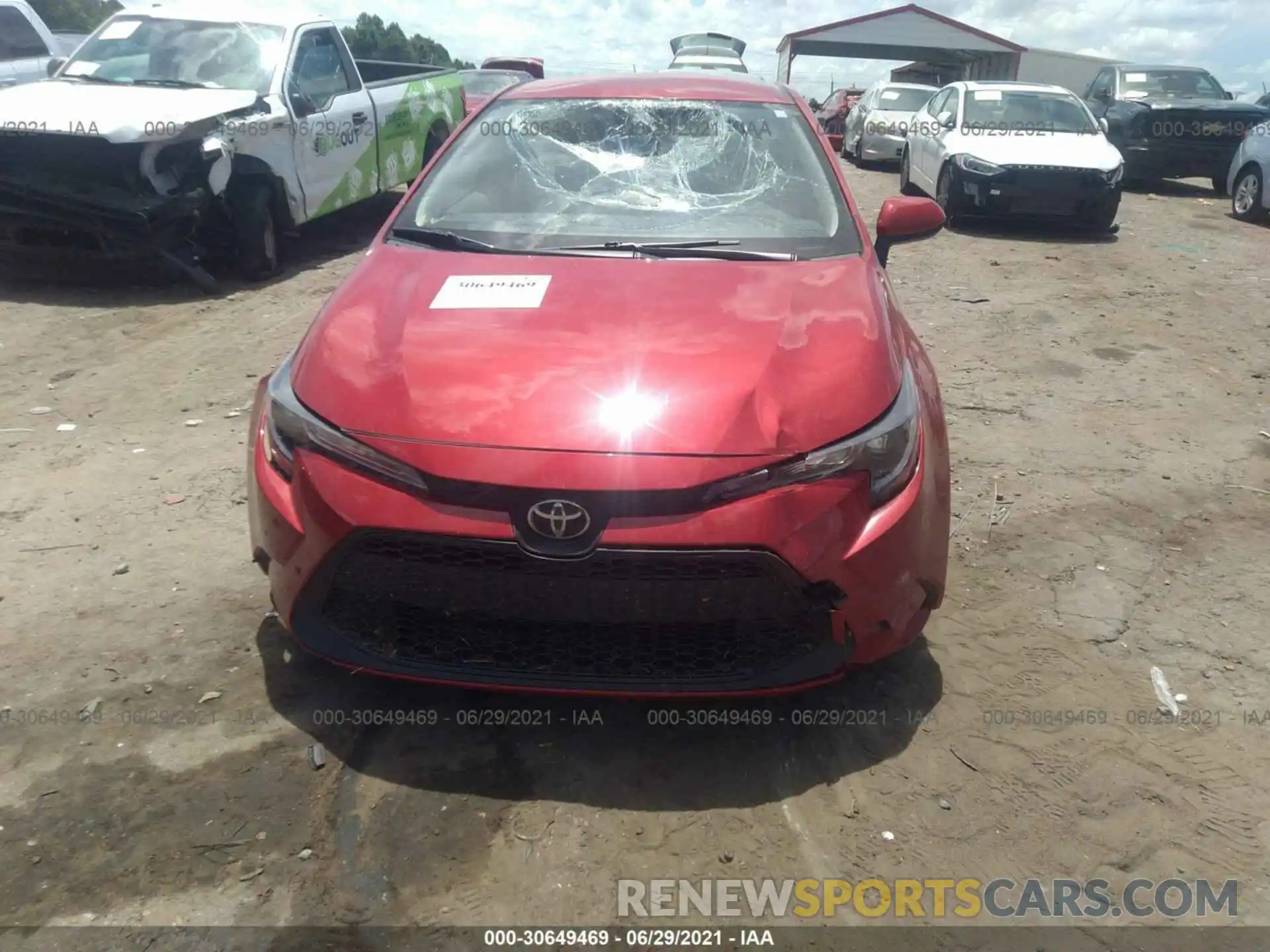 6 Photograph of a damaged car JTDEPRAE2LJ100597 TOYOTA COROLLA 2020