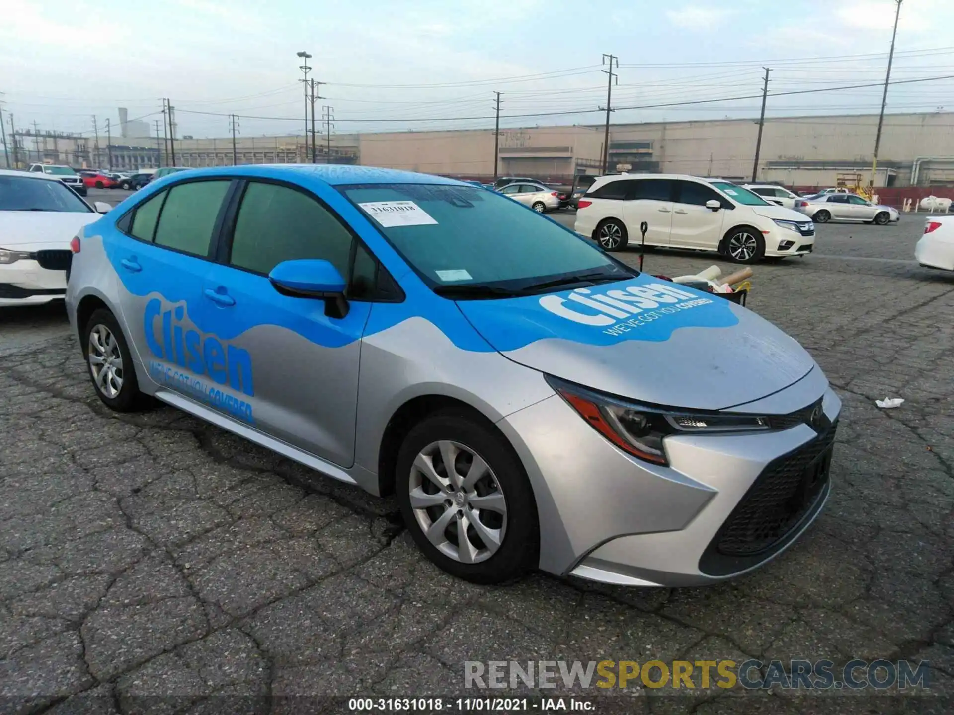 1 Photograph of a damaged car JTDEPRAE2LJ101247 TOYOTA COROLLA 2020