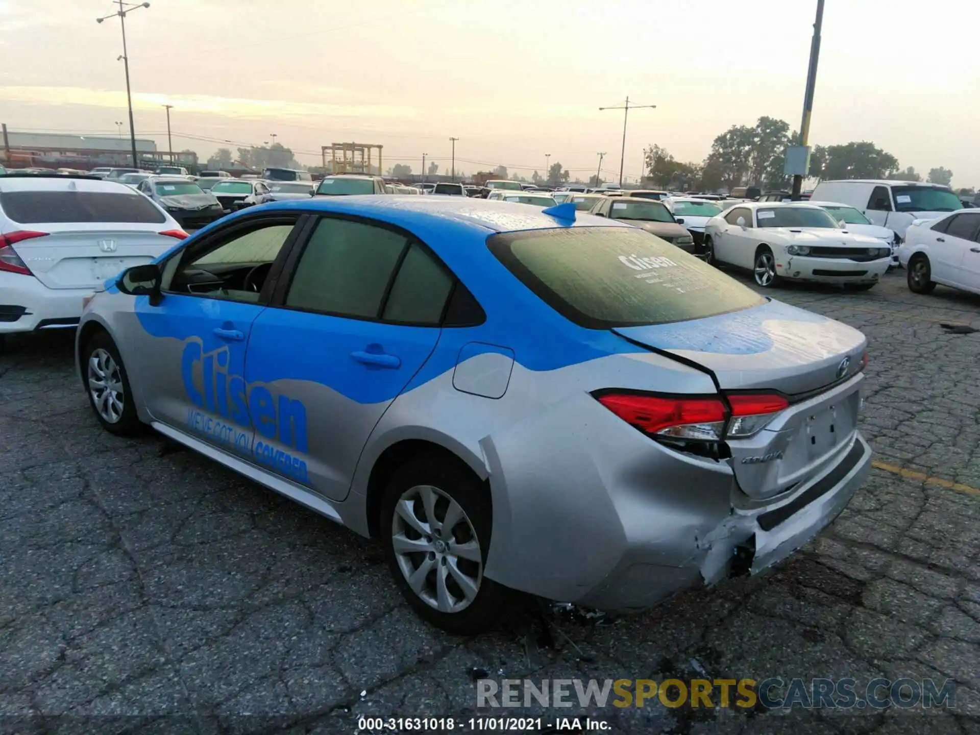 3 Photograph of a damaged car JTDEPRAE2LJ101247 TOYOTA COROLLA 2020