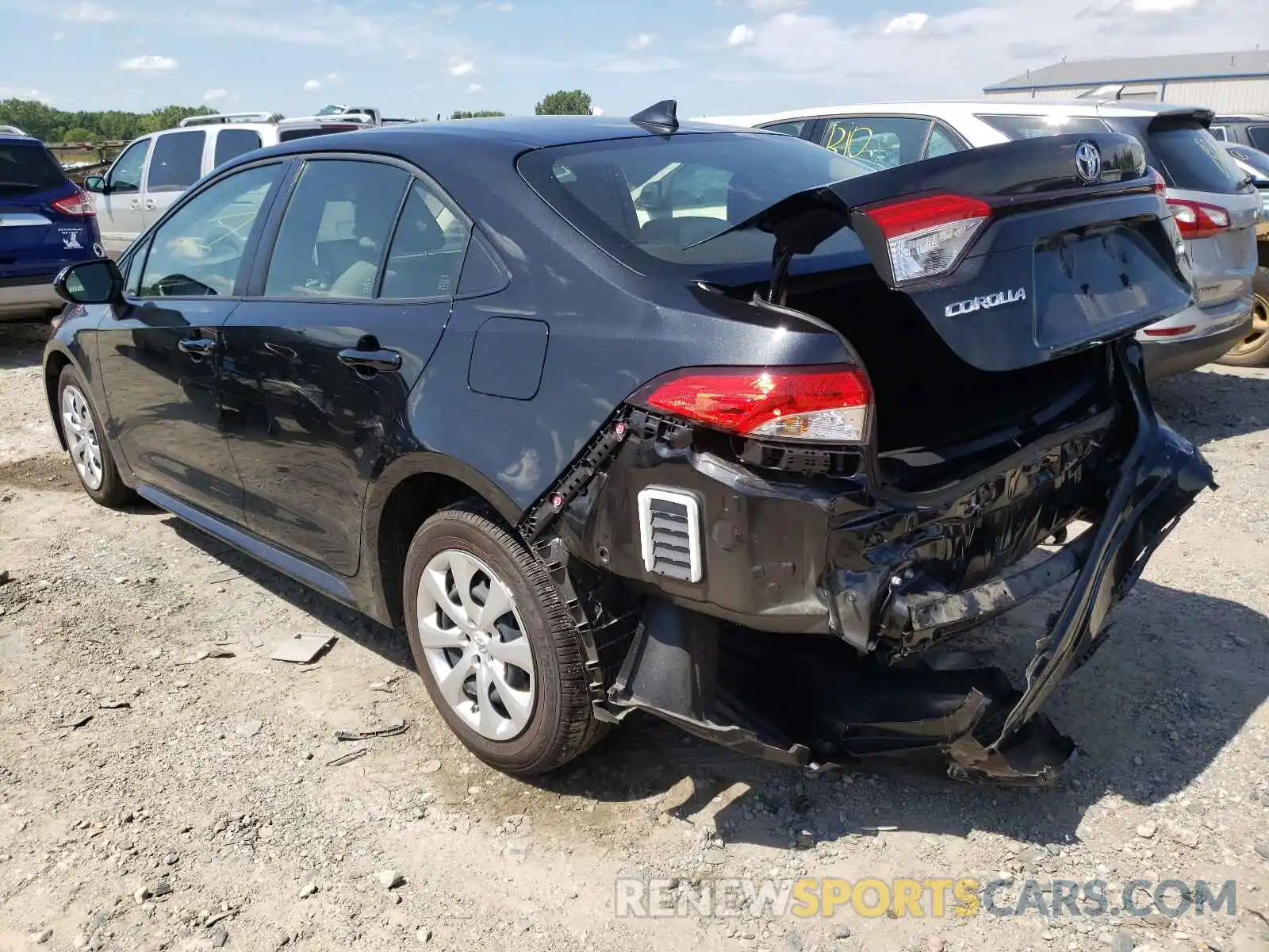 3 Photograph of a damaged car JTDEPRAE2LJ101281 TOYOTA COROLLA 2020