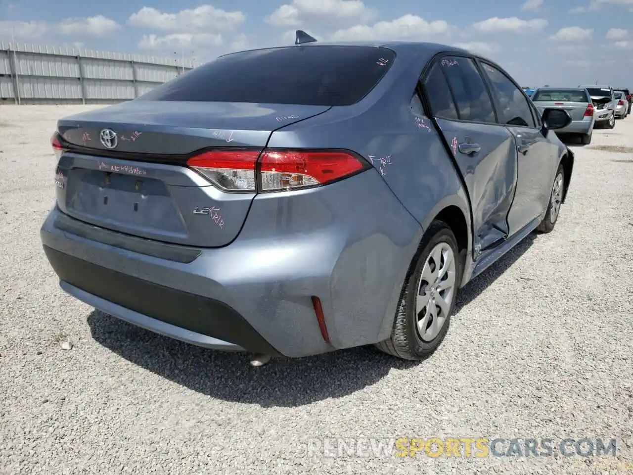 4 Photograph of a damaged car JTDEPRAE2LJ102995 TOYOTA COROLLA 2020