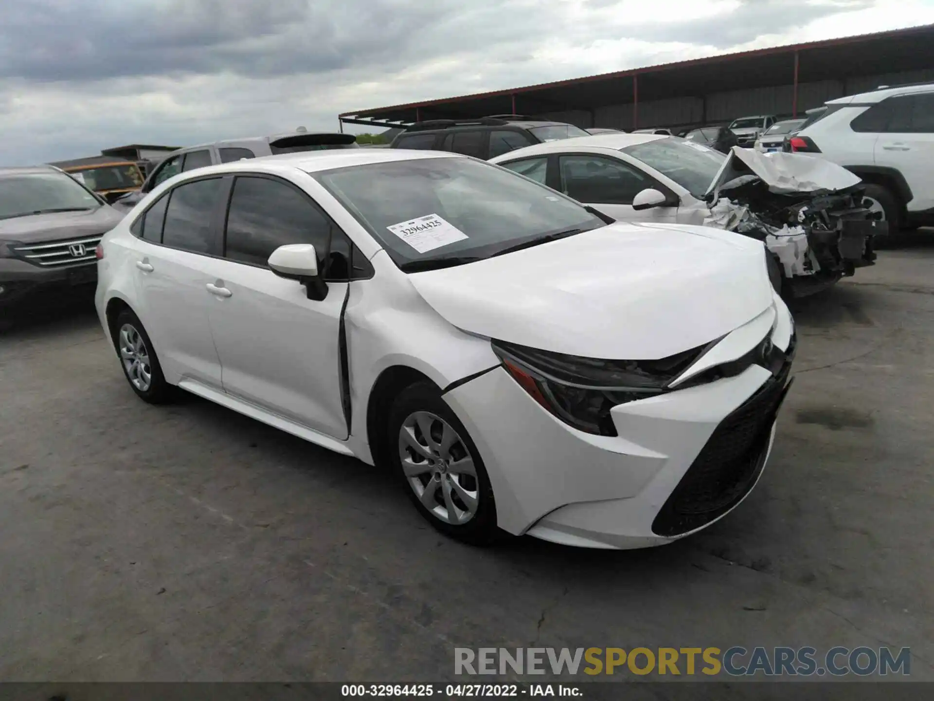 1 Photograph of a damaged car JTDEPRAE2LJ103001 TOYOTA COROLLA 2020