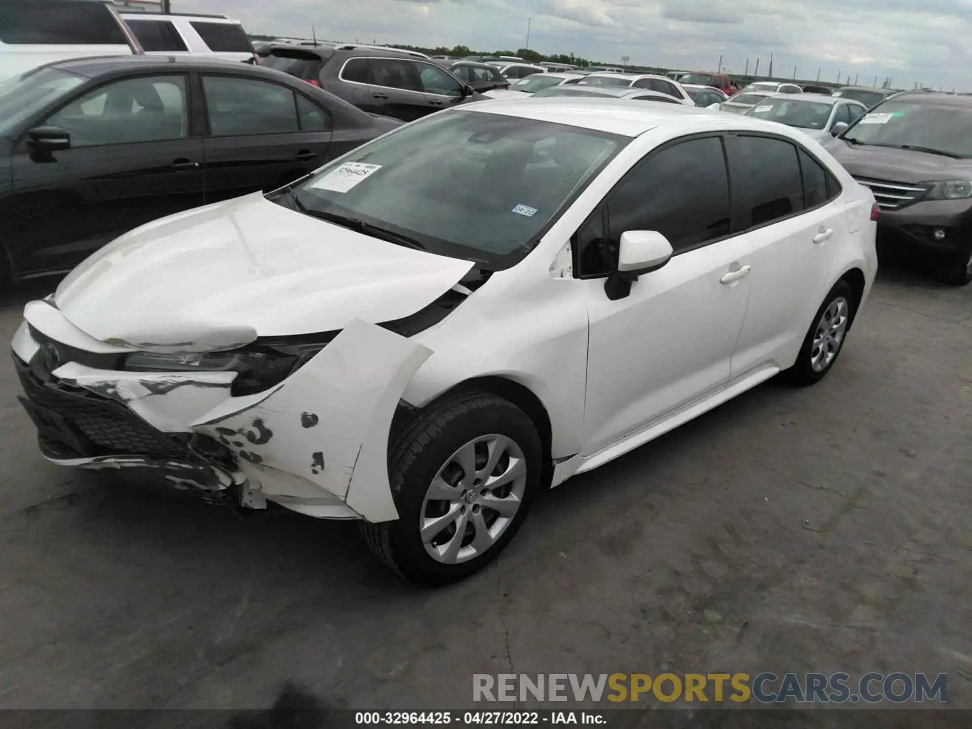 2 Photograph of a damaged car JTDEPRAE2LJ103001 TOYOTA COROLLA 2020