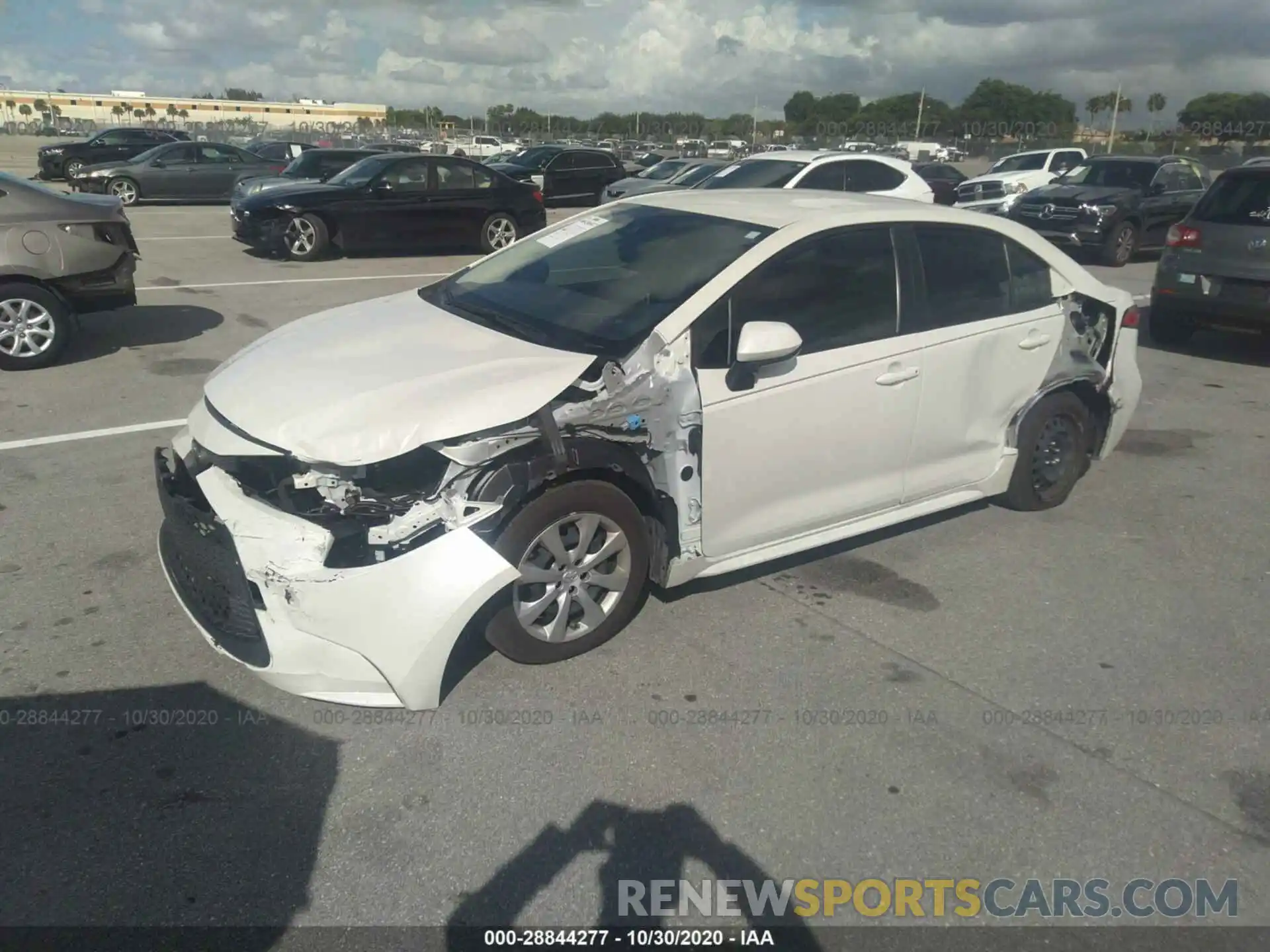 2 Photograph of a damaged car JTDEPRAE2LJ103015 TOYOTA COROLLA 2020