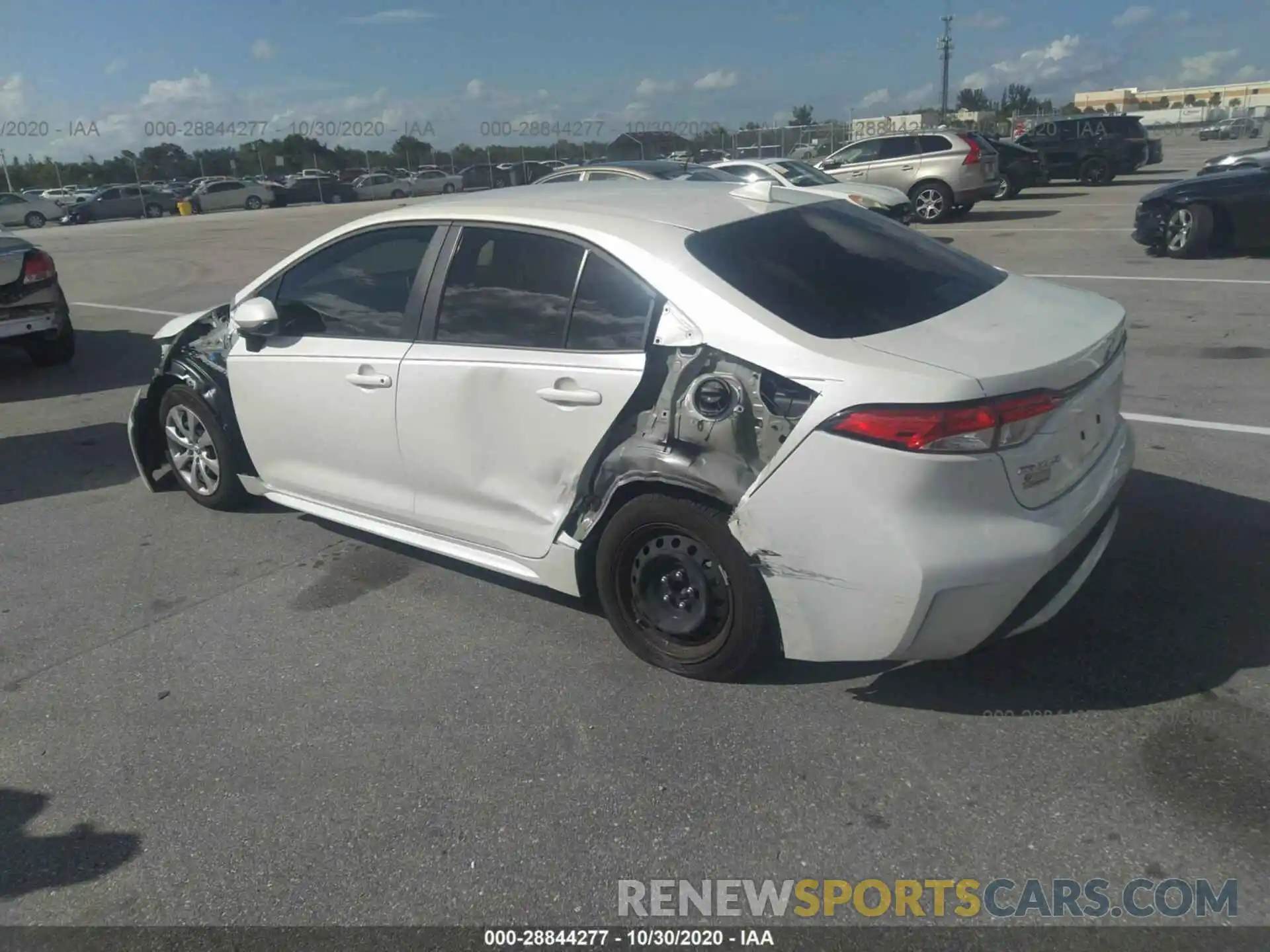 3 Photograph of a damaged car JTDEPRAE2LJ103015 TOYOTA COROLLA 2020