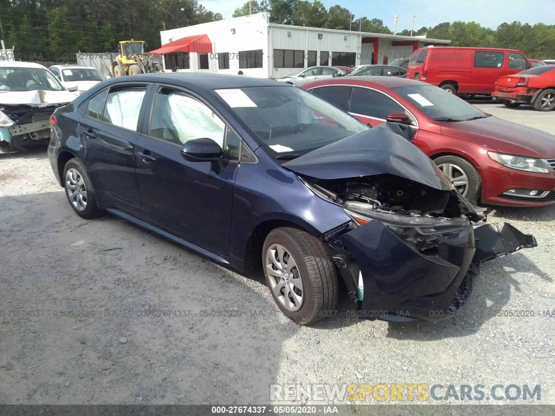 1 Photograph of a damaged car JTDEPRAE2LJ104049 TOYOTA COROLLA 2020