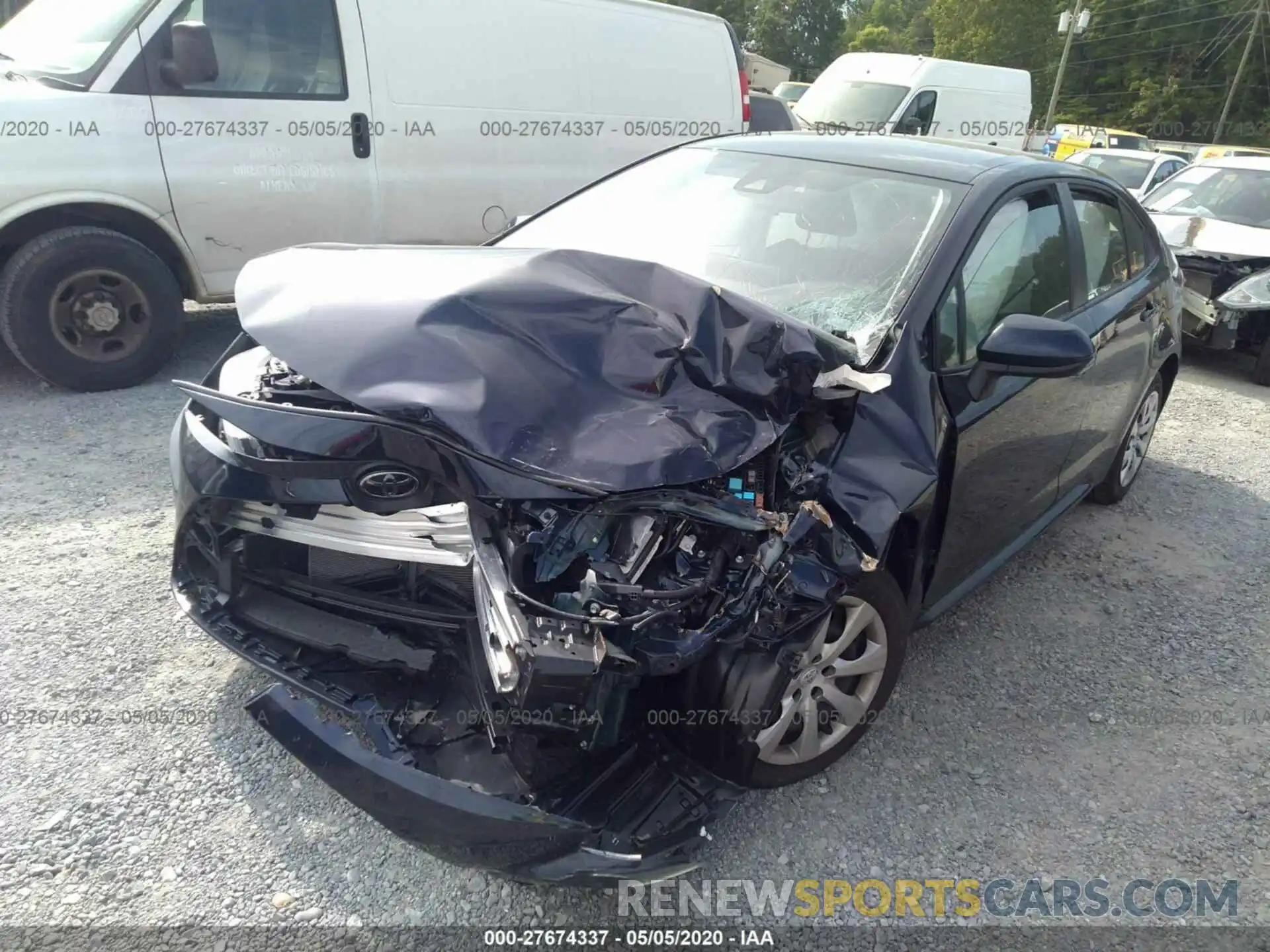 2 Photograph of a damaged car JTDEPRAE2LJ104049 TOYOTA COROLLA 2020