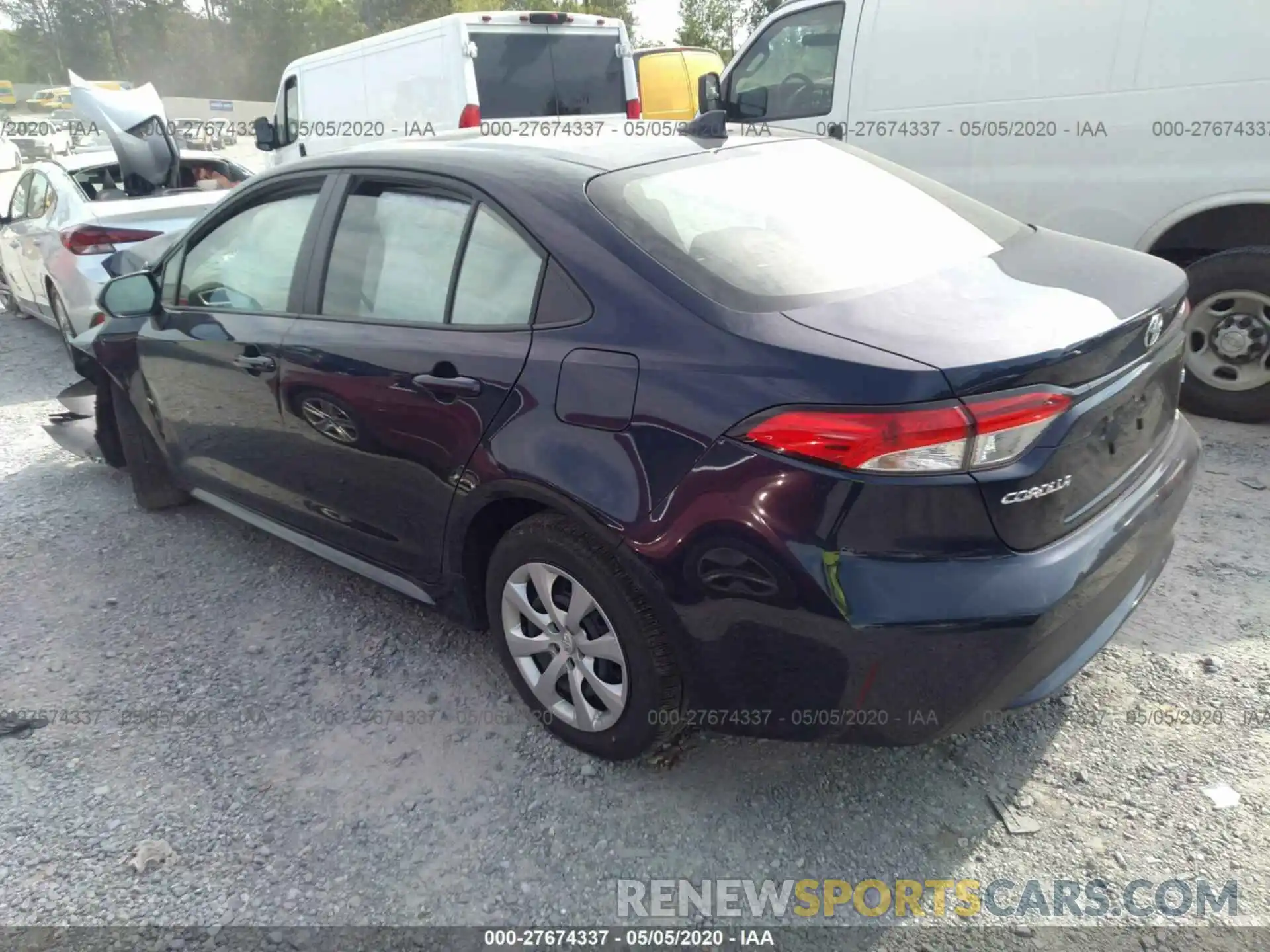 3 Photograph of a damaged car JTDEPRAE2LJ104049 TOYOTA COROLLA 2020