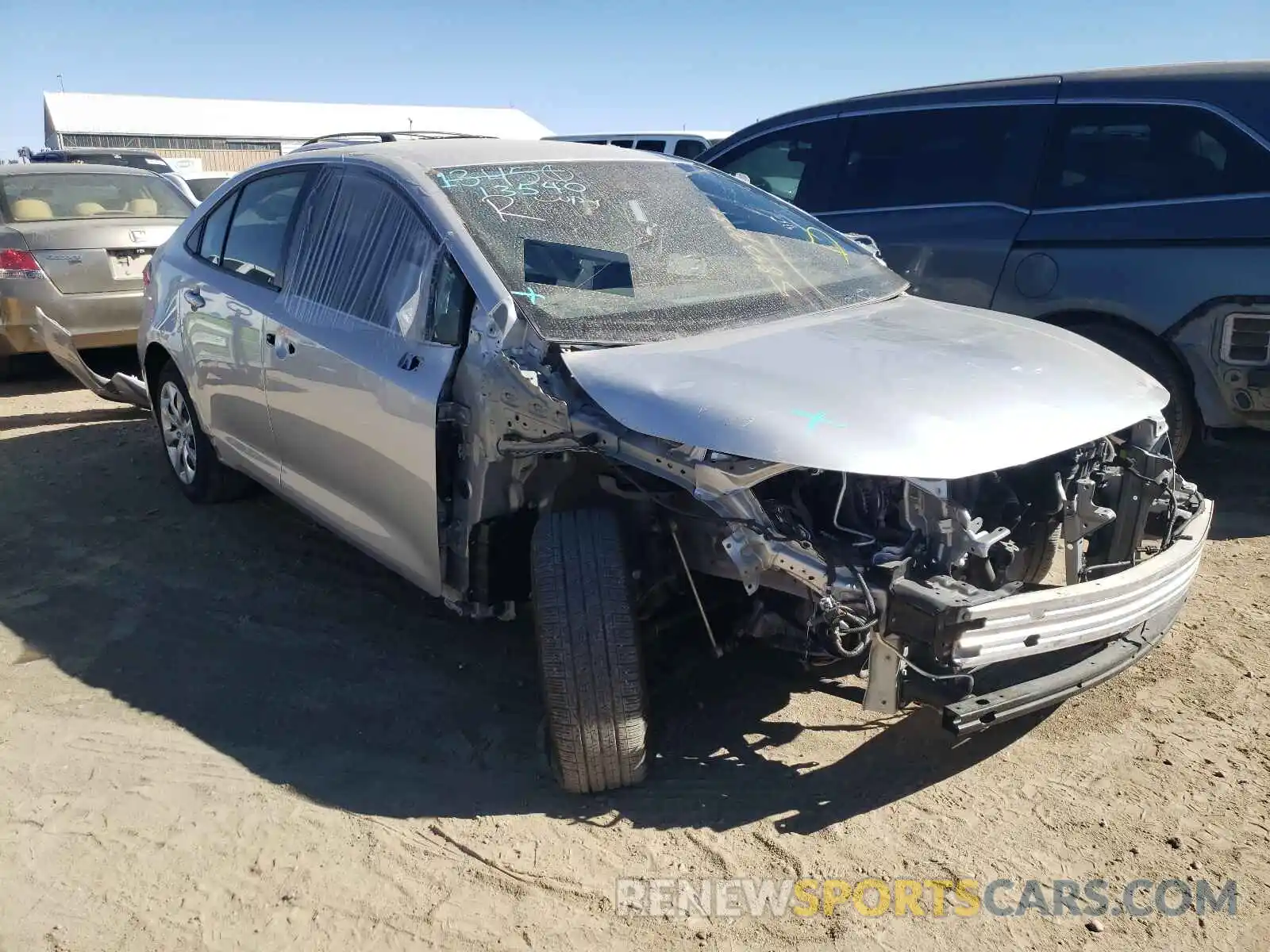 1 Photograph of a damaged car JTDEPRAE2LJ104939 TOYOTA COROLLA 2020