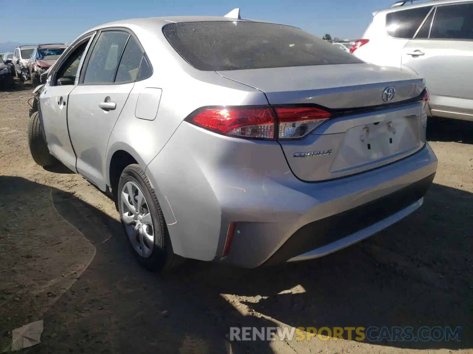 3 Photograph of a damaged car JTDEPRAE2LJ104939 TOYOTA COROLLA 2020