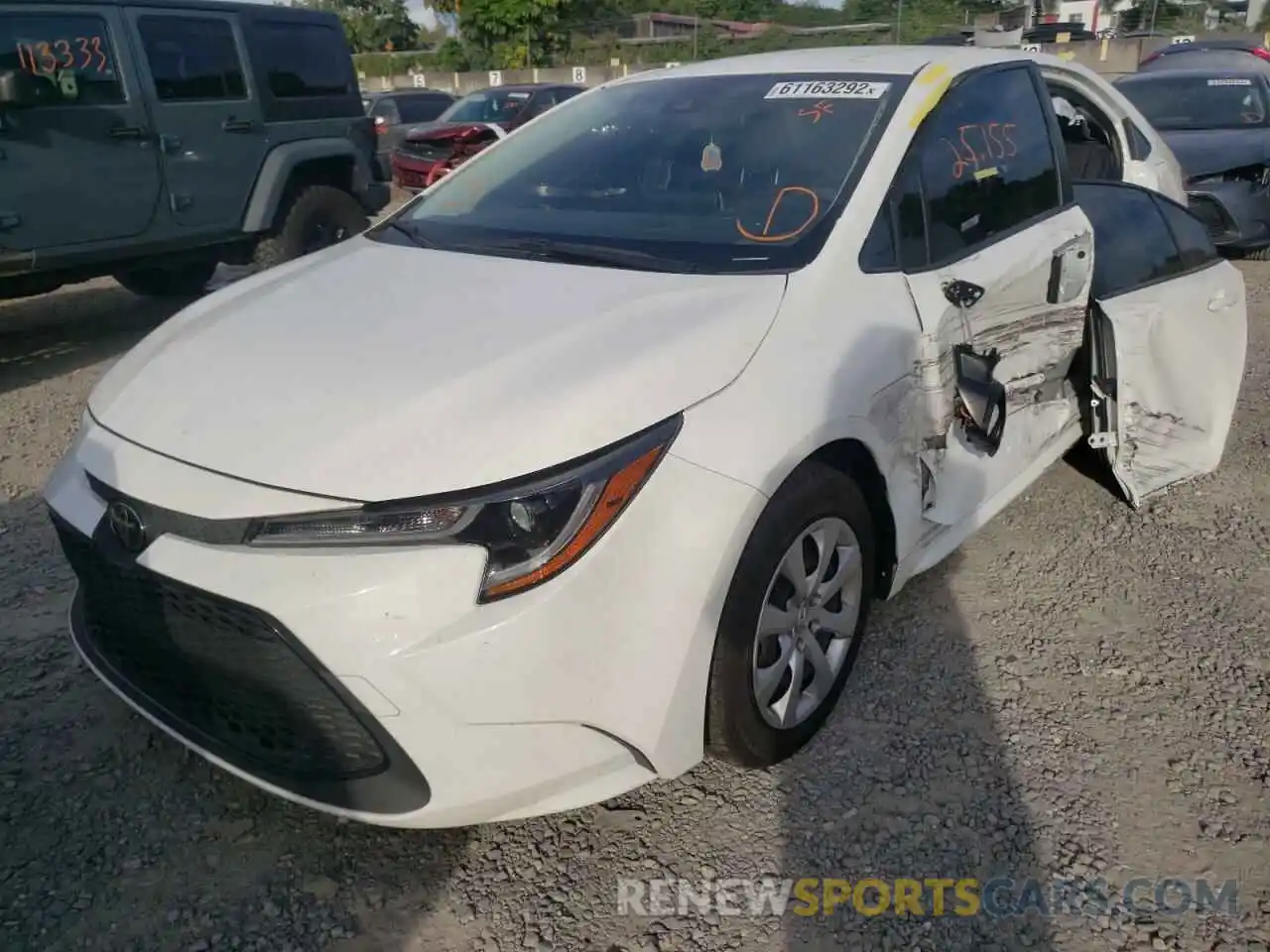 2 Photograph of a damaged car JTDEPRAE2LJ105119 TOYOTA COROLLA 2020