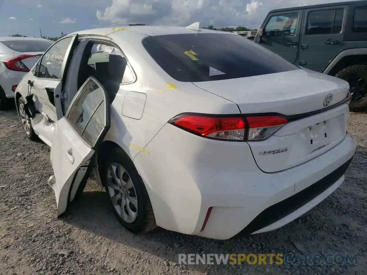 3 Photograph of a damaged car JTDEPRAE2LJ105119 TOYOTA COROLLA 2020