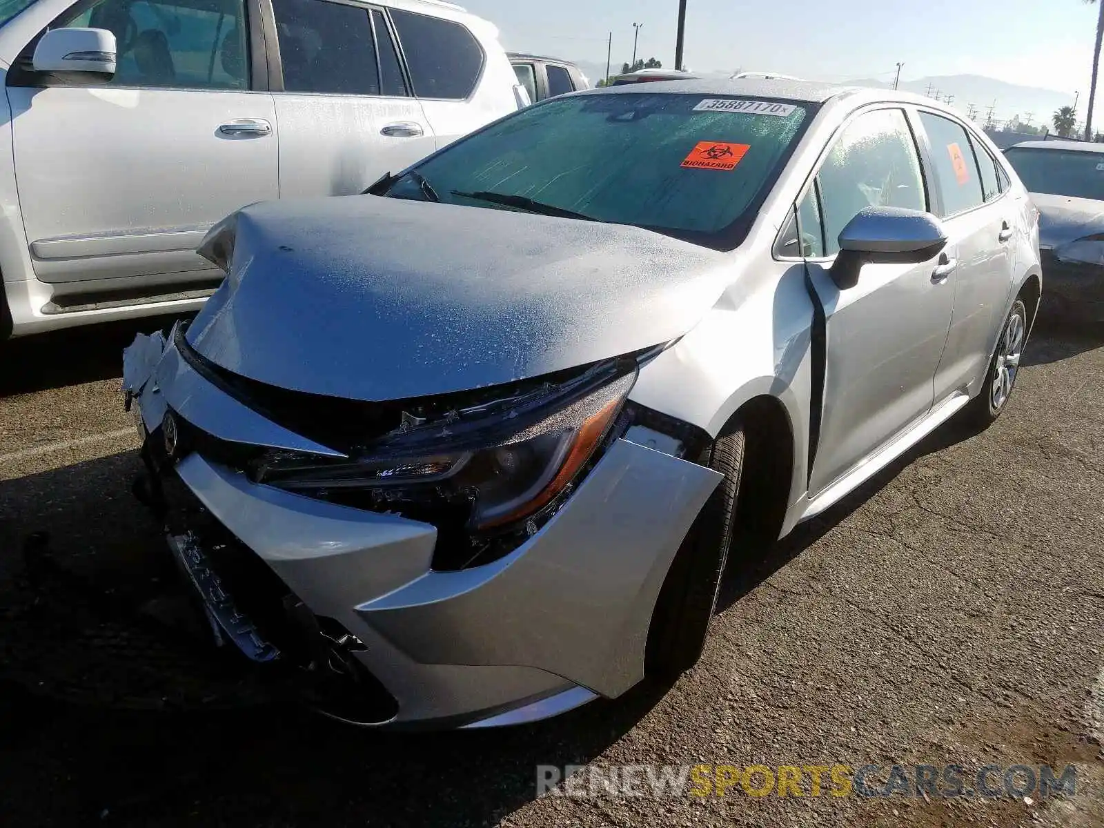 2 Photograph of a damaged car JTDEPRAE2LJ105363 TOYOTA COROLLA 2020