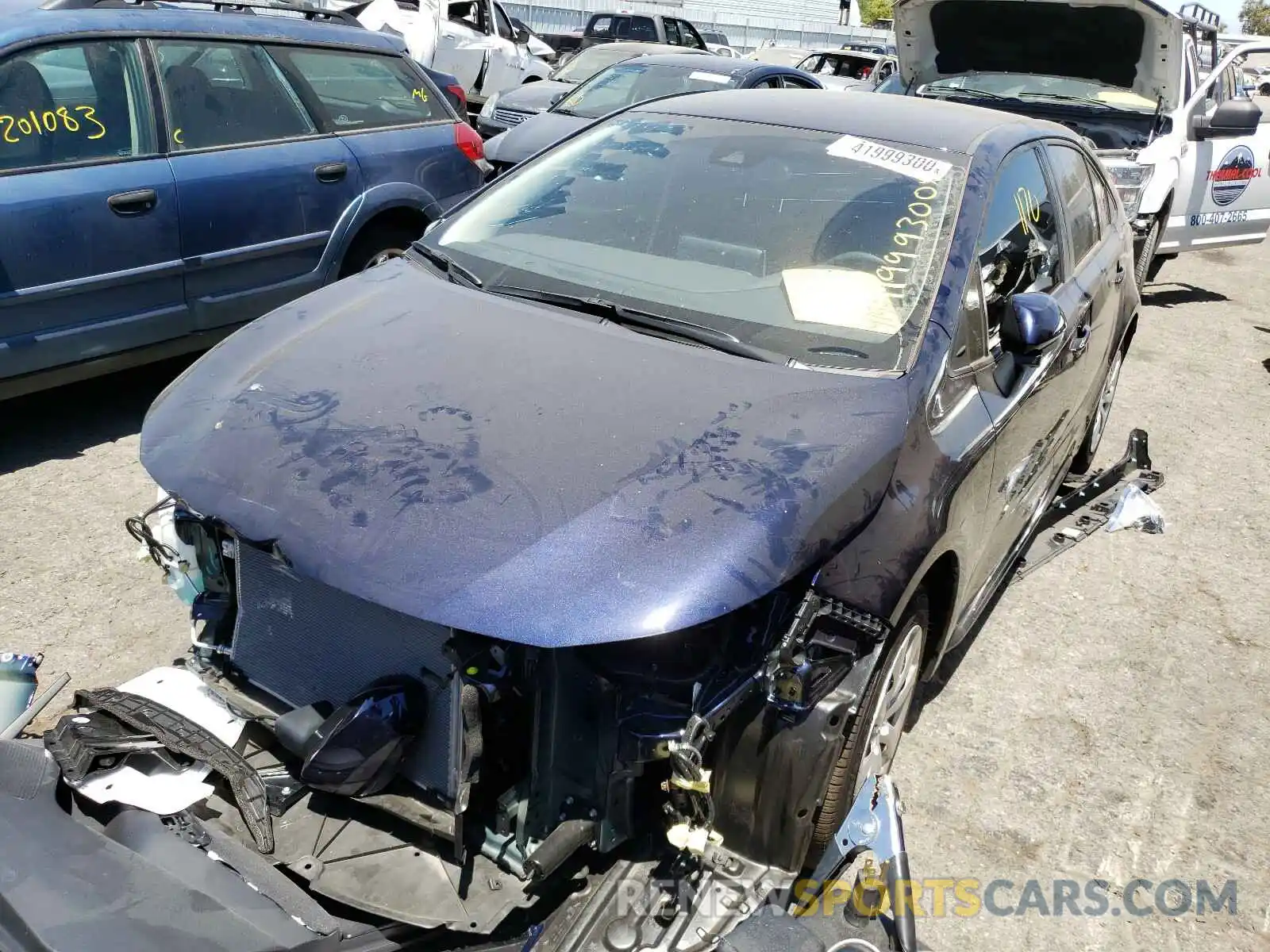 2 Photograph of a damaged car JTDEPRAE2LJ105704 TOYOTA COROLLA 2020