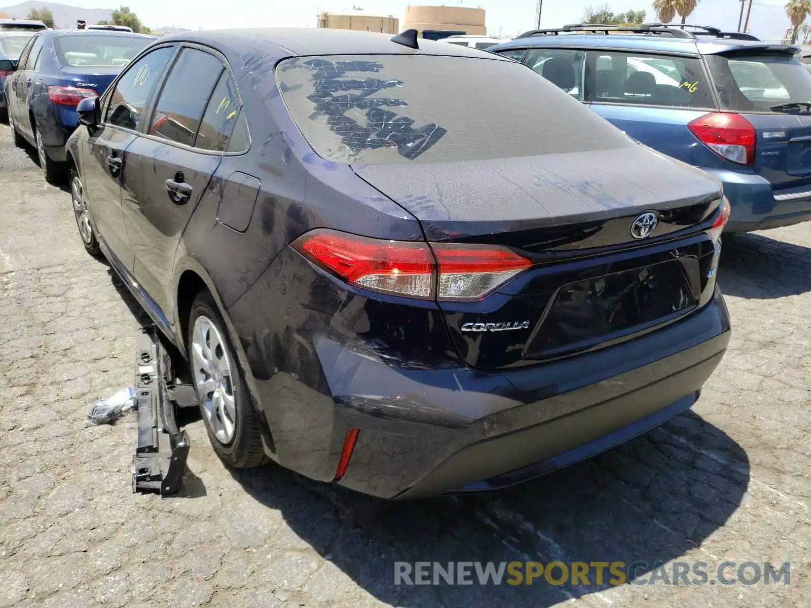 3 Photograph of a damaged car JTDEPRAE2LJ105704 TOYOTA COROLLA 2020