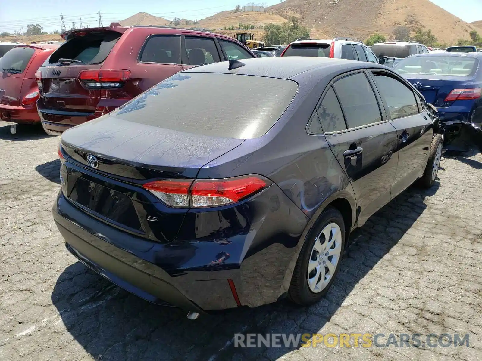 4 Photograph of a damaged car JTDEPRAE2LJ105704 TOYOTA COROLLA 2020