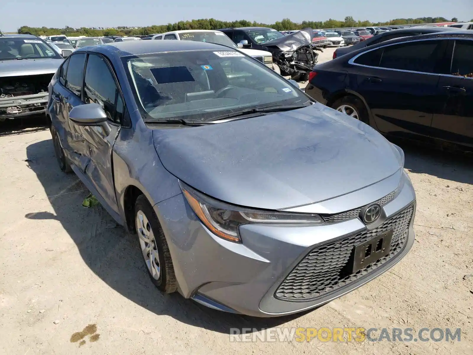 1 Photograph of a damaged car JTDEPRAE2LJ105718 TOYOTA COROLLA 2020