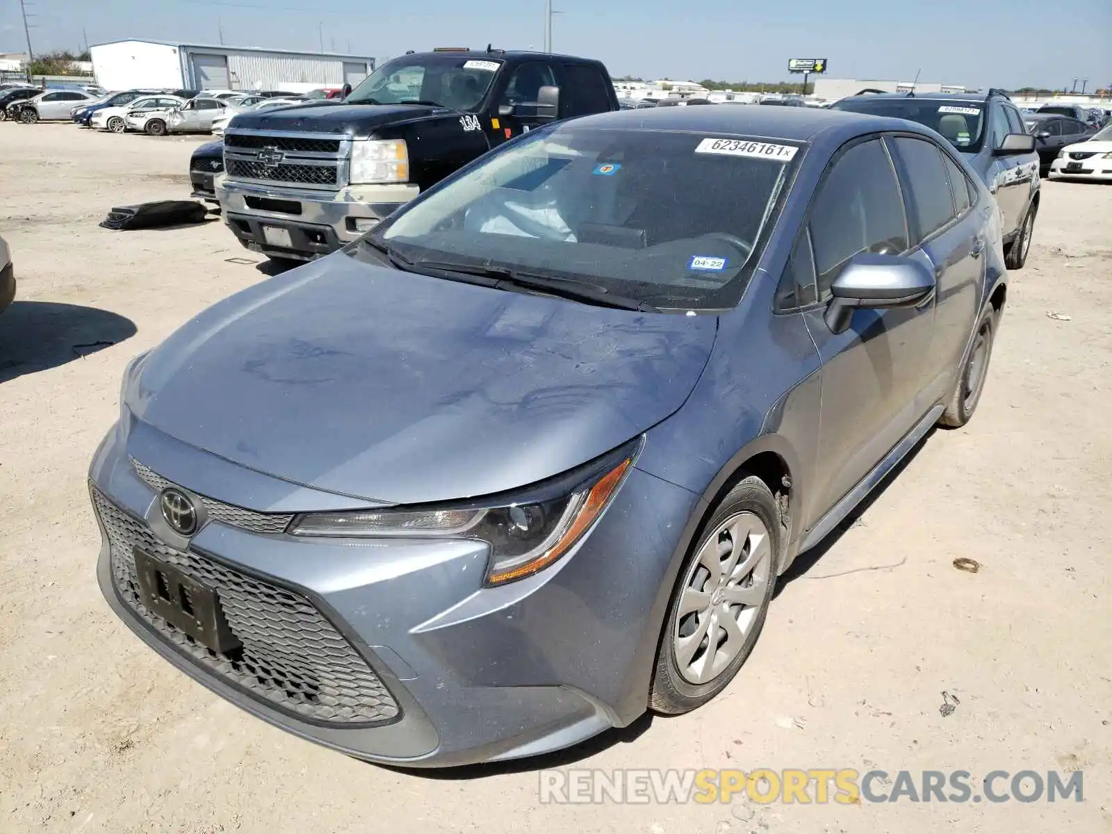 2 Photograph of a damaged car JTDEPRAE2LJ105718 TOYOTA COROLLA 2020