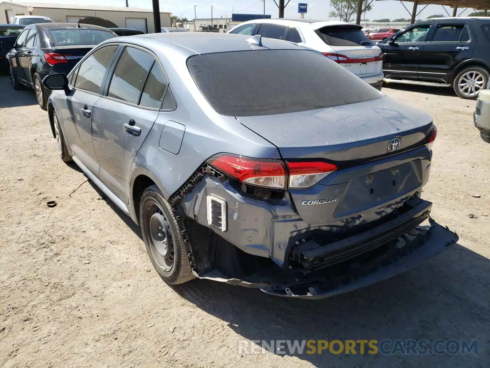 3 Photograph of a damaged car JTDEPRAE2LJ105718 TOYOTA COROLLA 2020