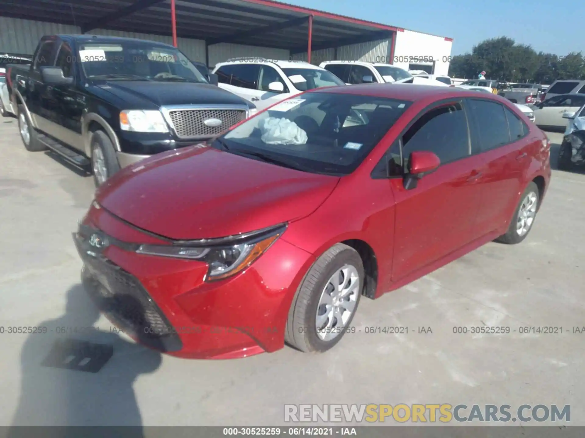 2 Photograph of a damaged car JTDEPRAE2LJ106383 TOYOTA COROLLA 2020